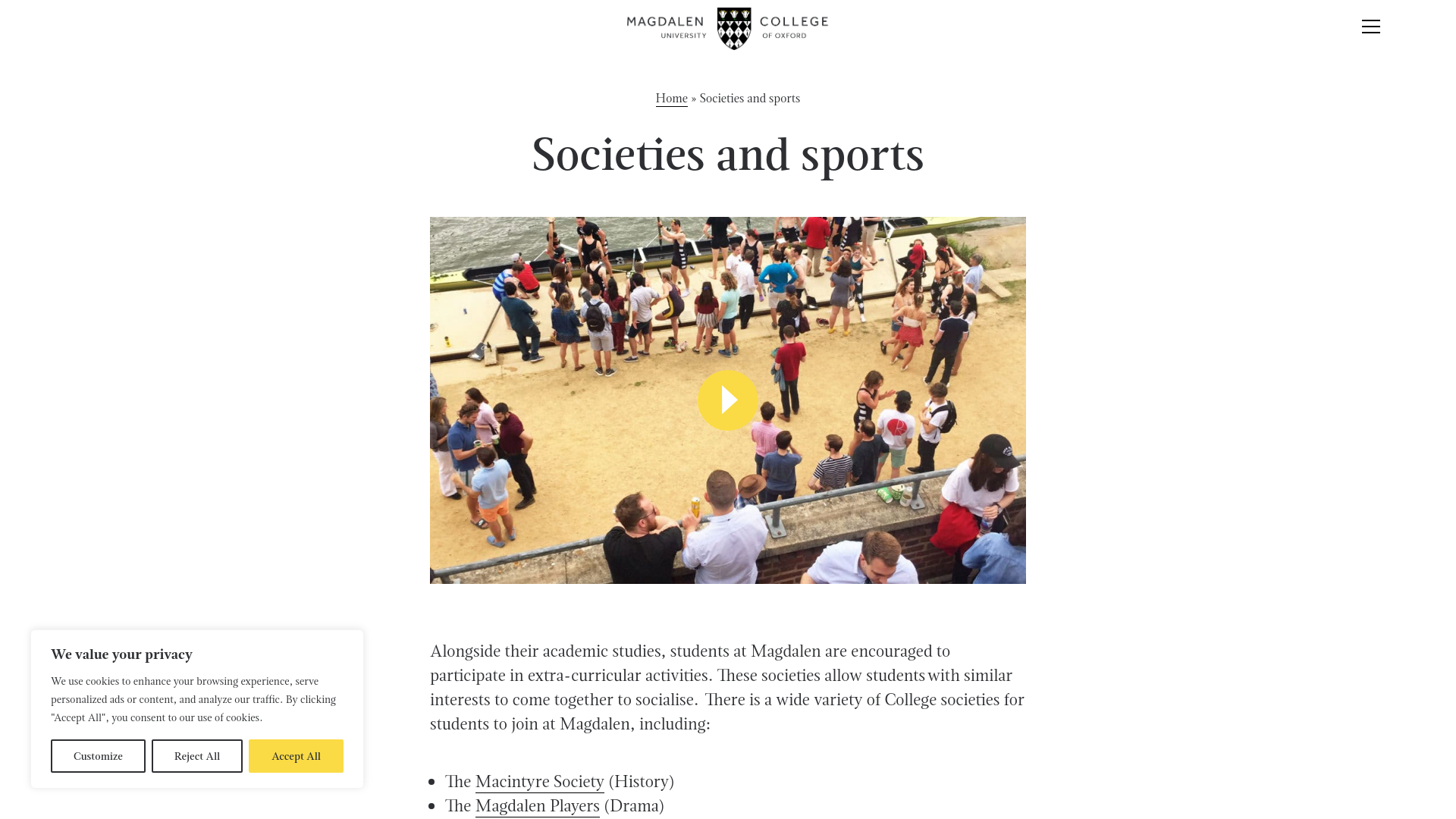 Website screenshot