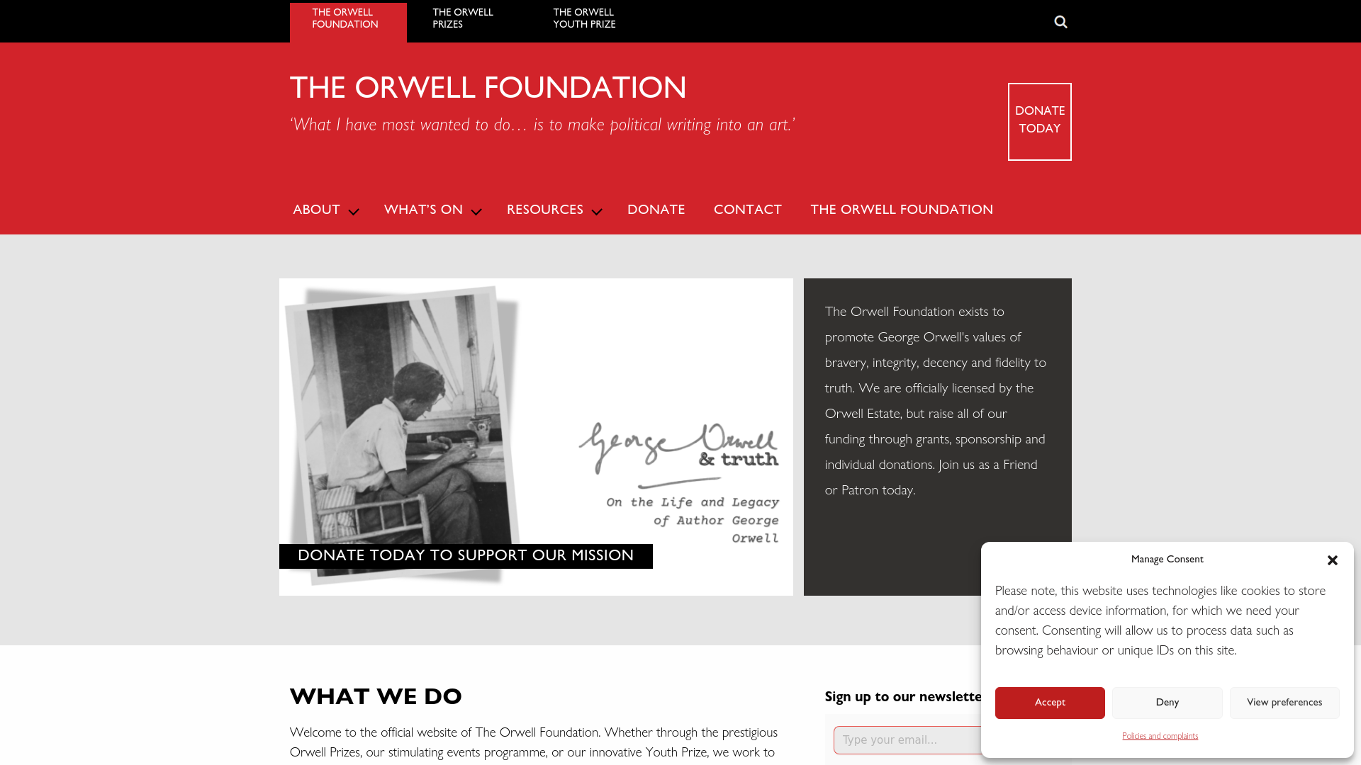 Website screenshot