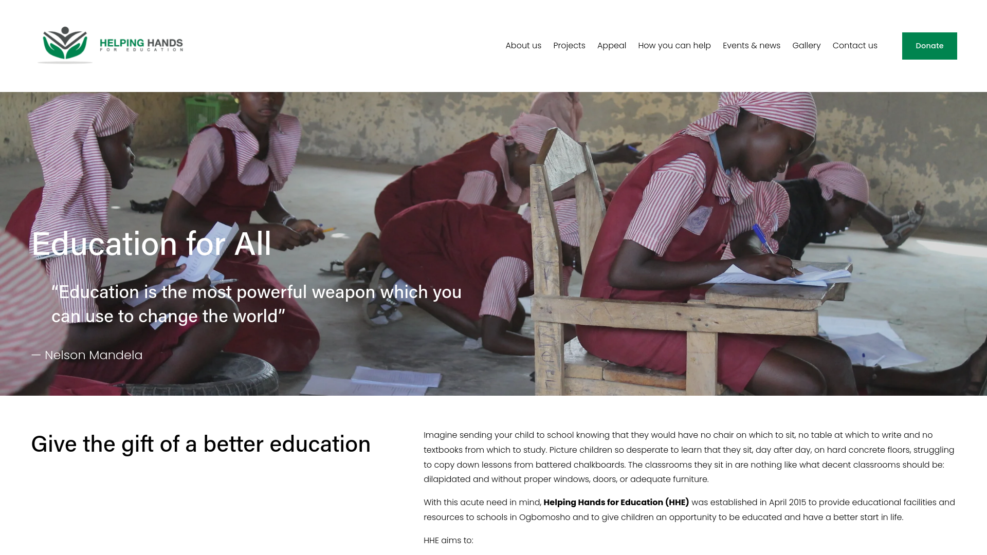 Website screenshot