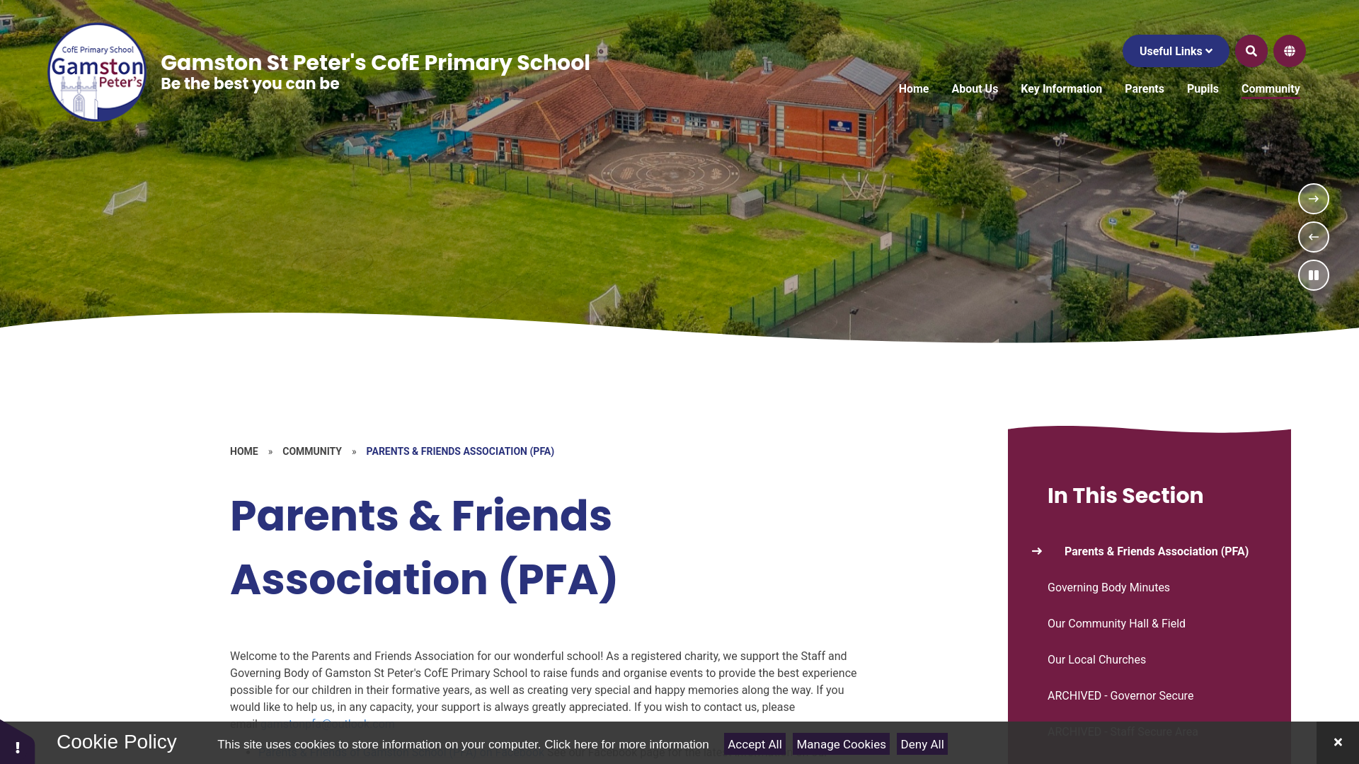 Website screenshot