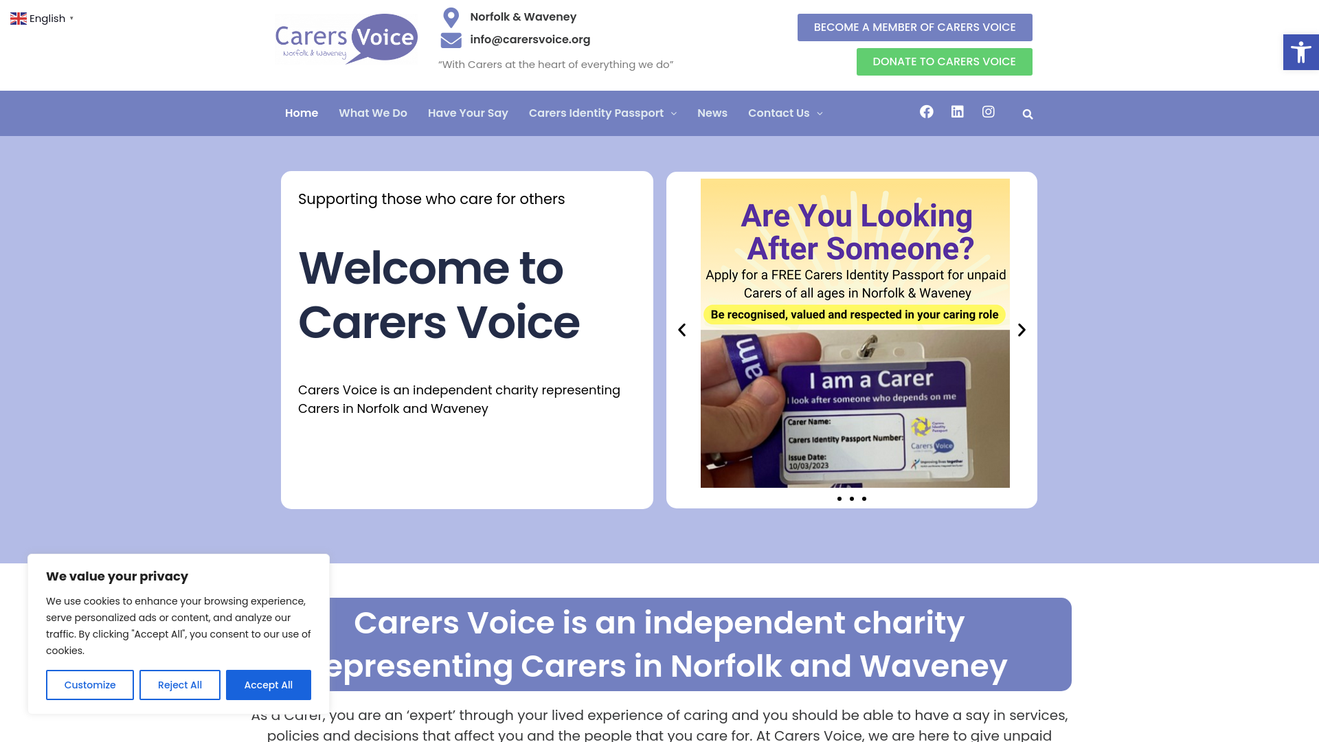 Website screenshot