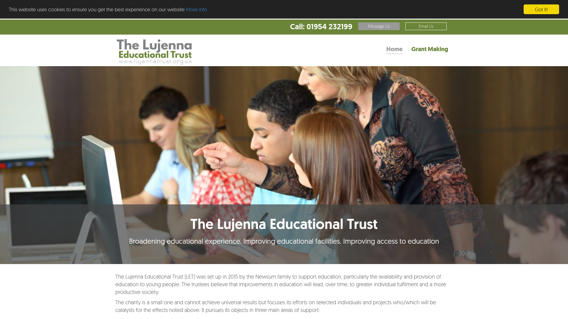 Website screenshot
