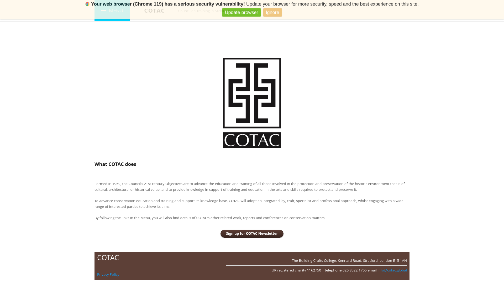 Website screenshot