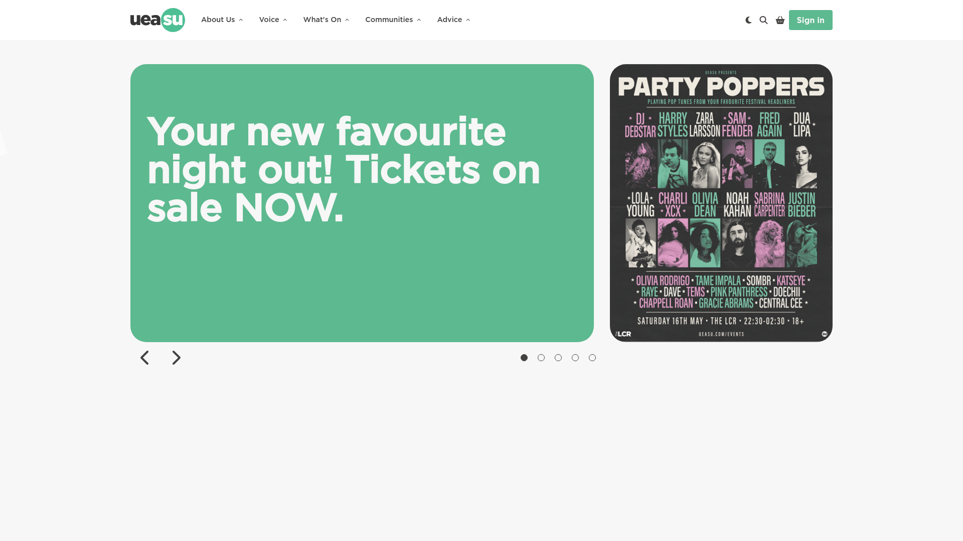 Website screenshot