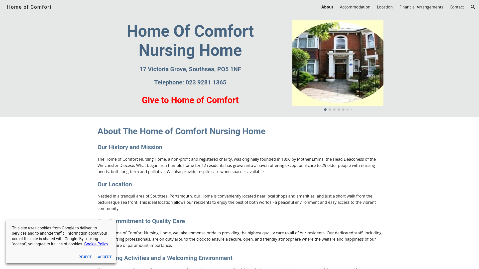 Website screenshot