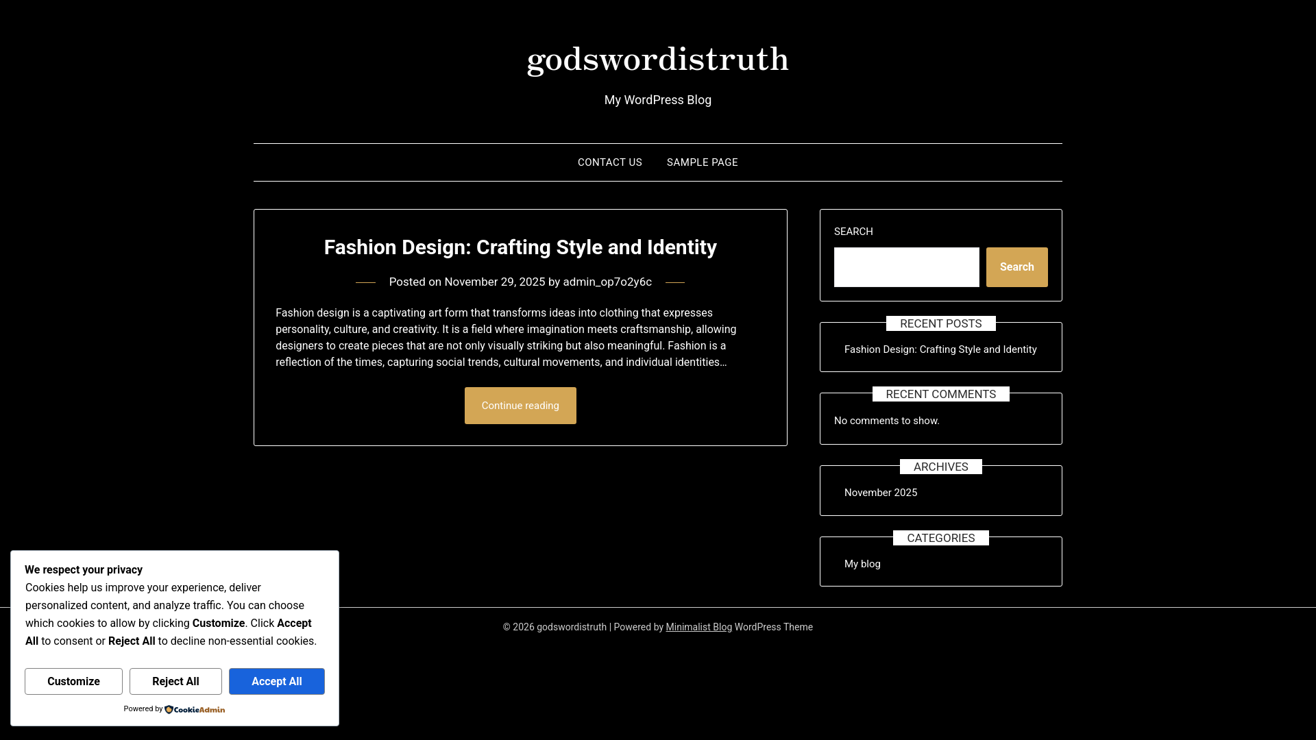 Website screenshot