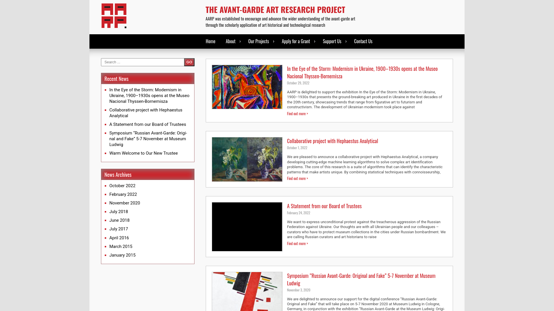 Website screenshot