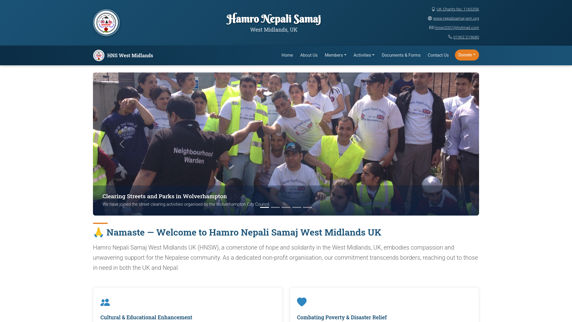 Website screenshot