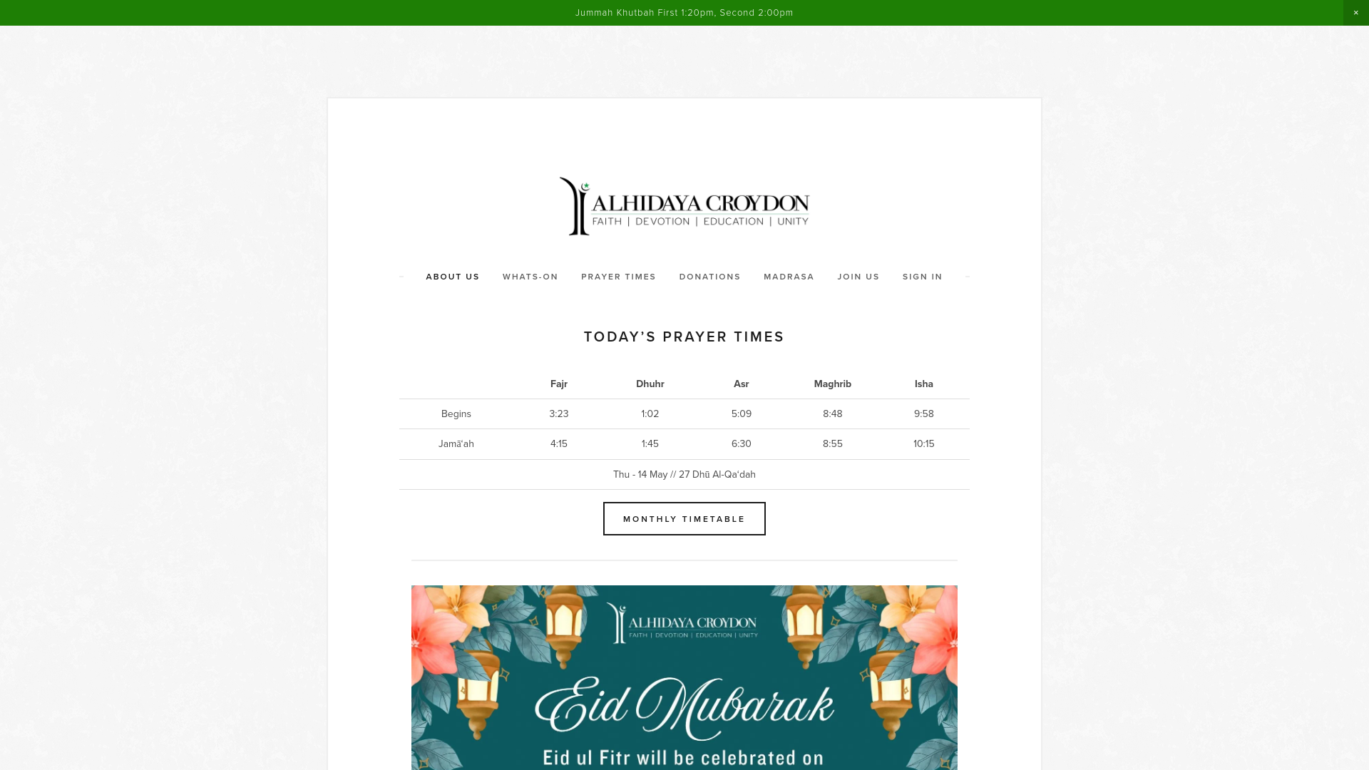 Website screenshot