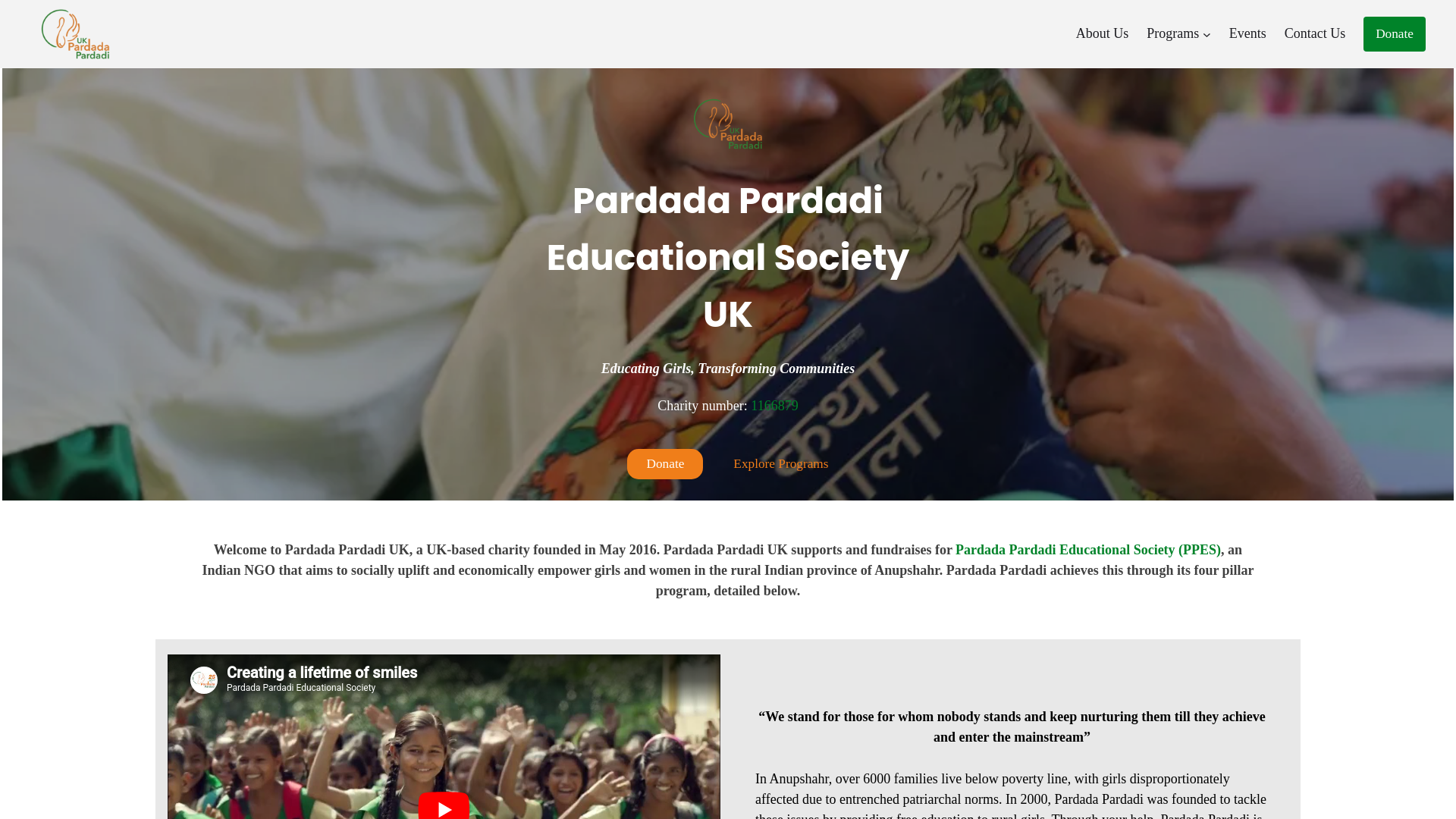 Website screenshot