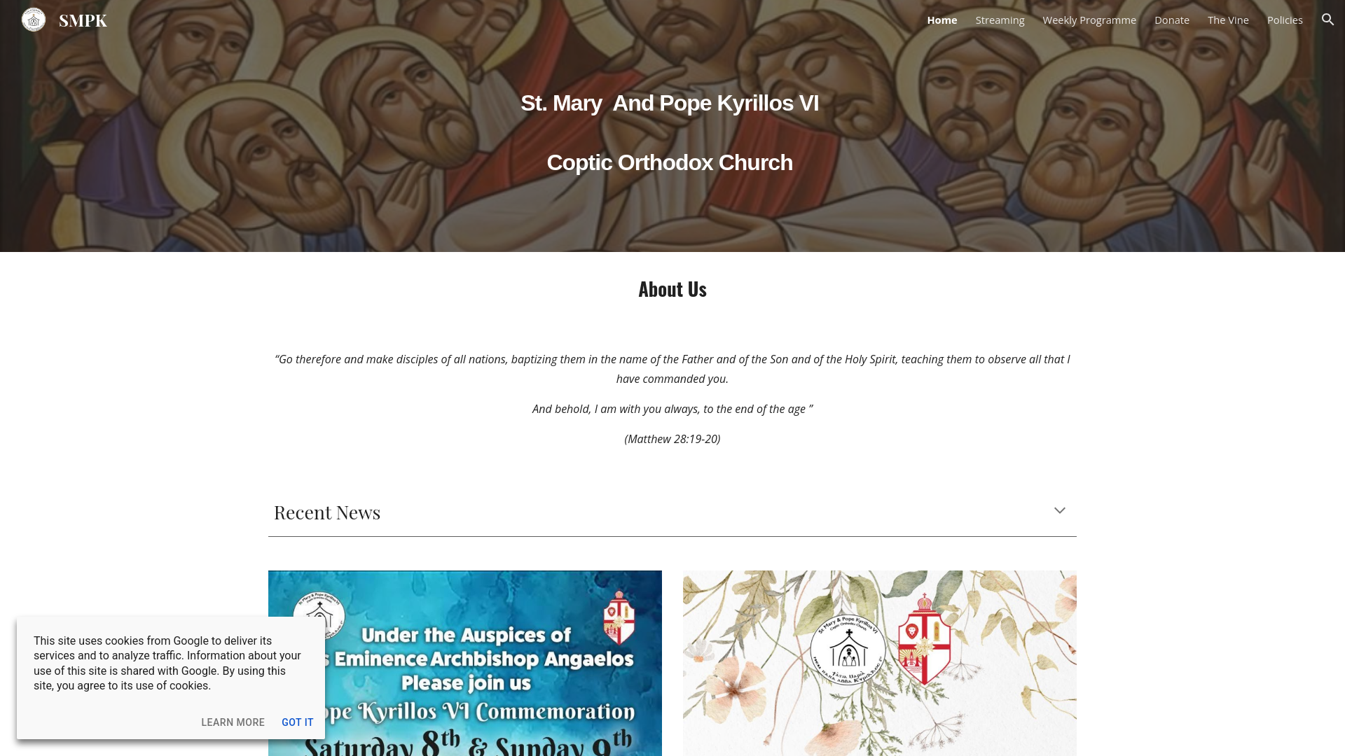Website screenshot