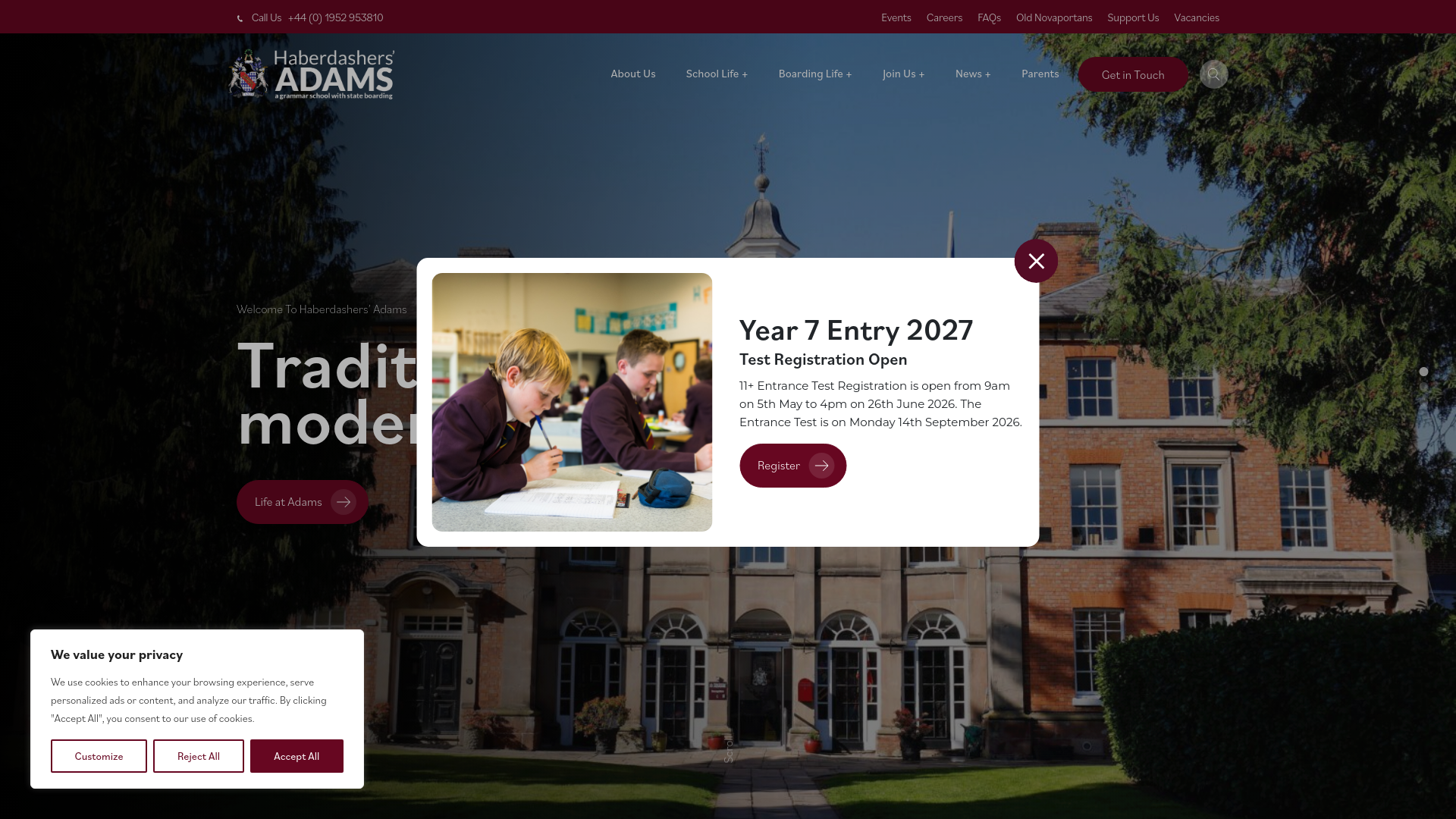 Website screenshot