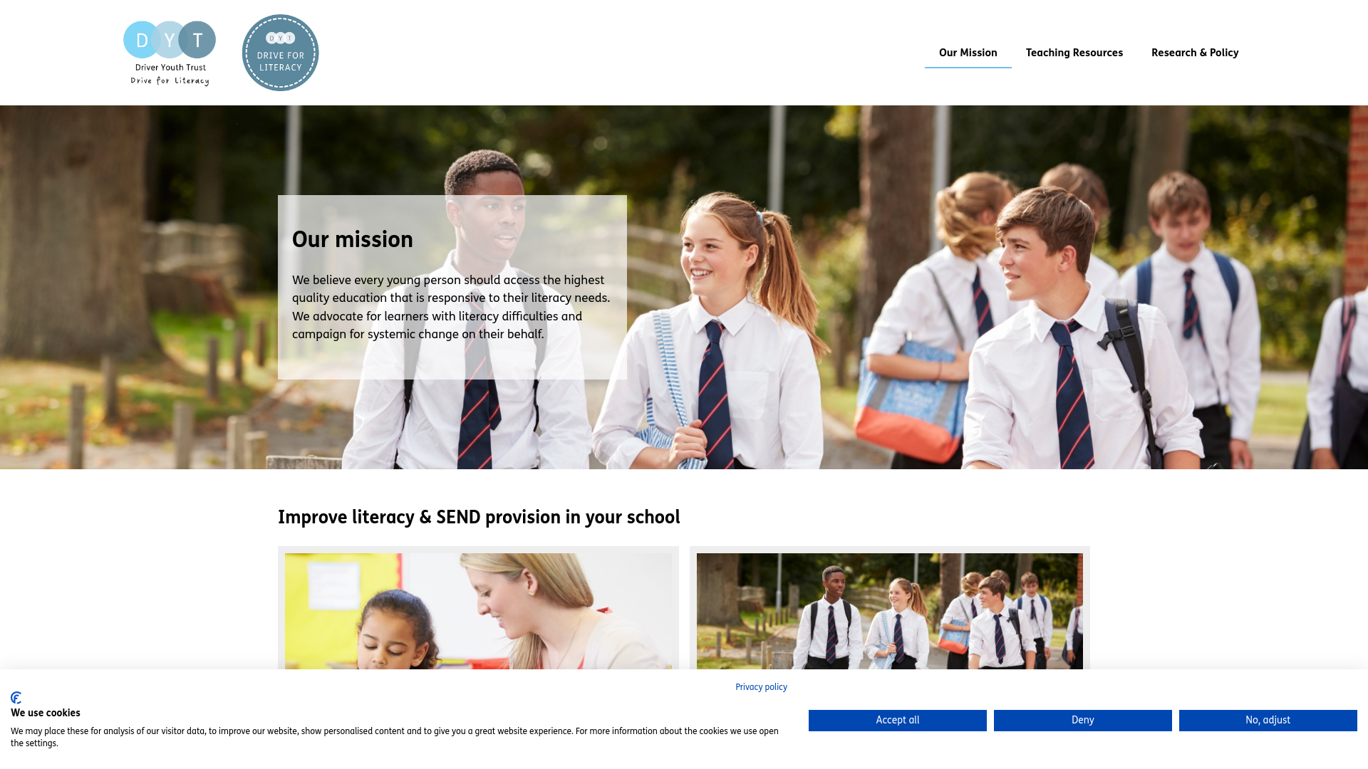 Website screenshot