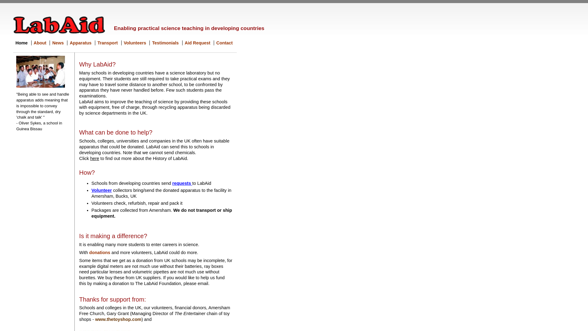 Website screenshot