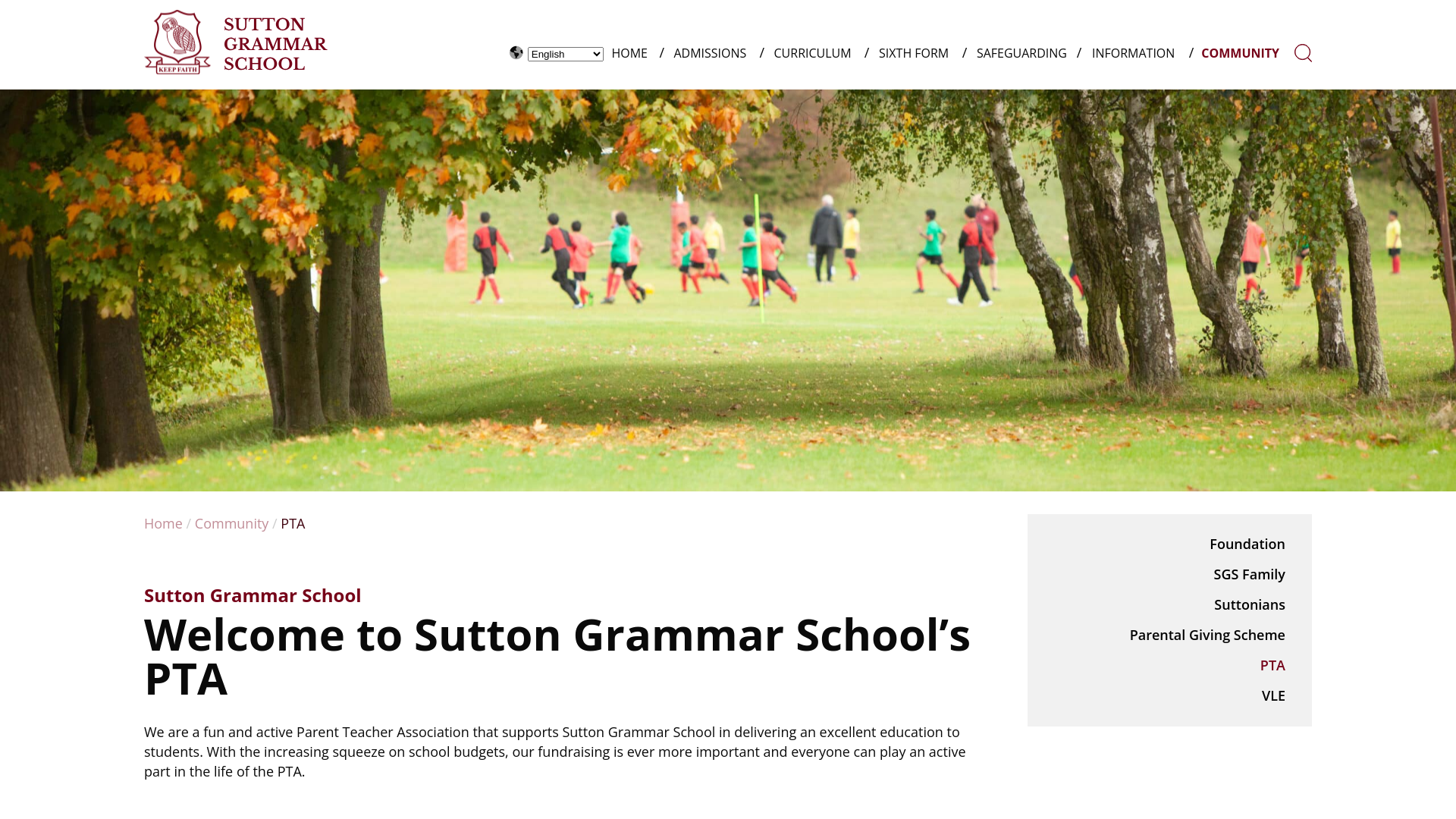 Website screenshot