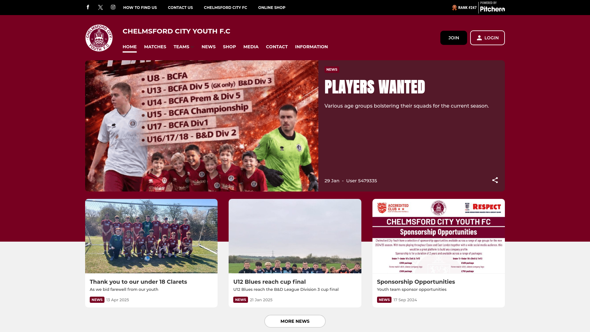 Website screenshot