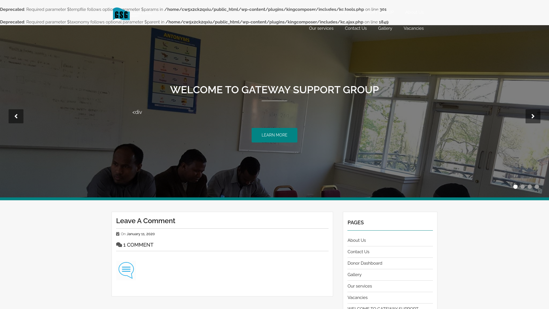 Website screenshot