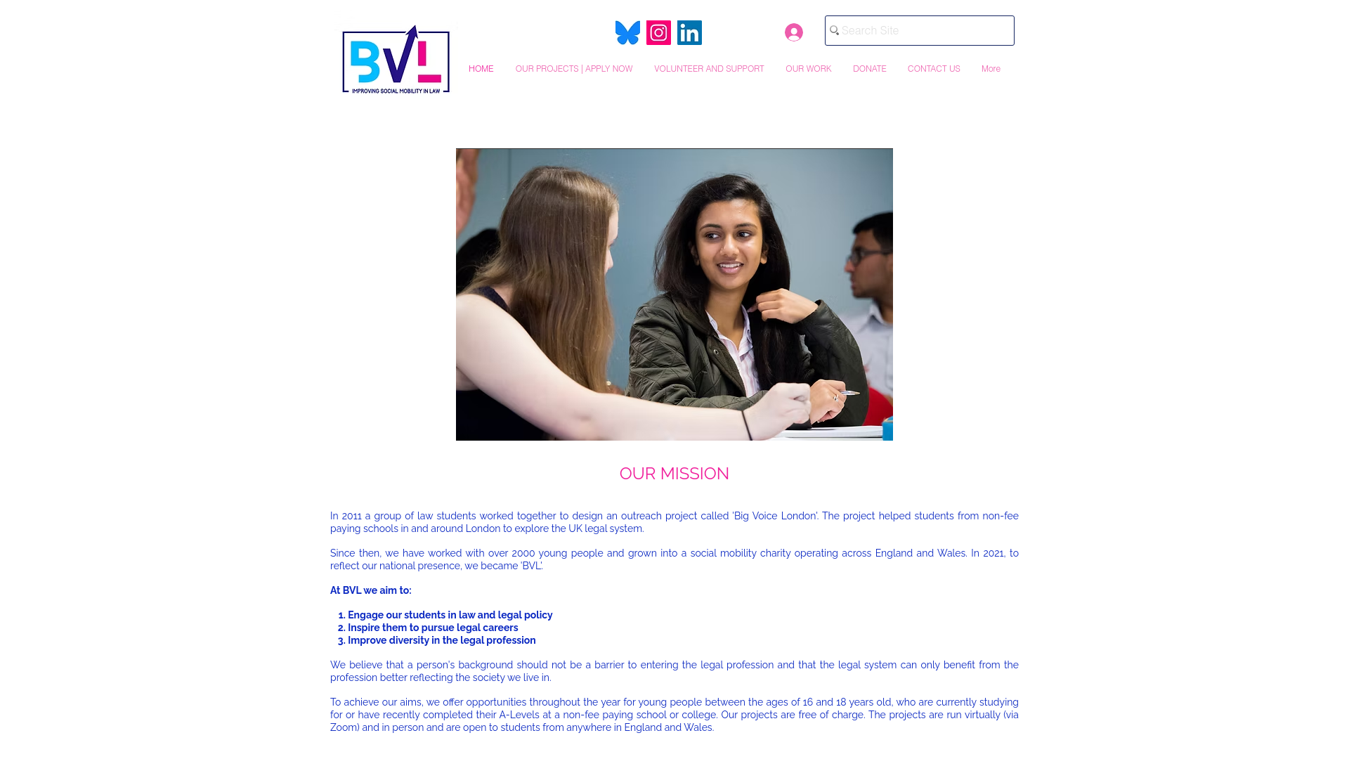 Website screenshot