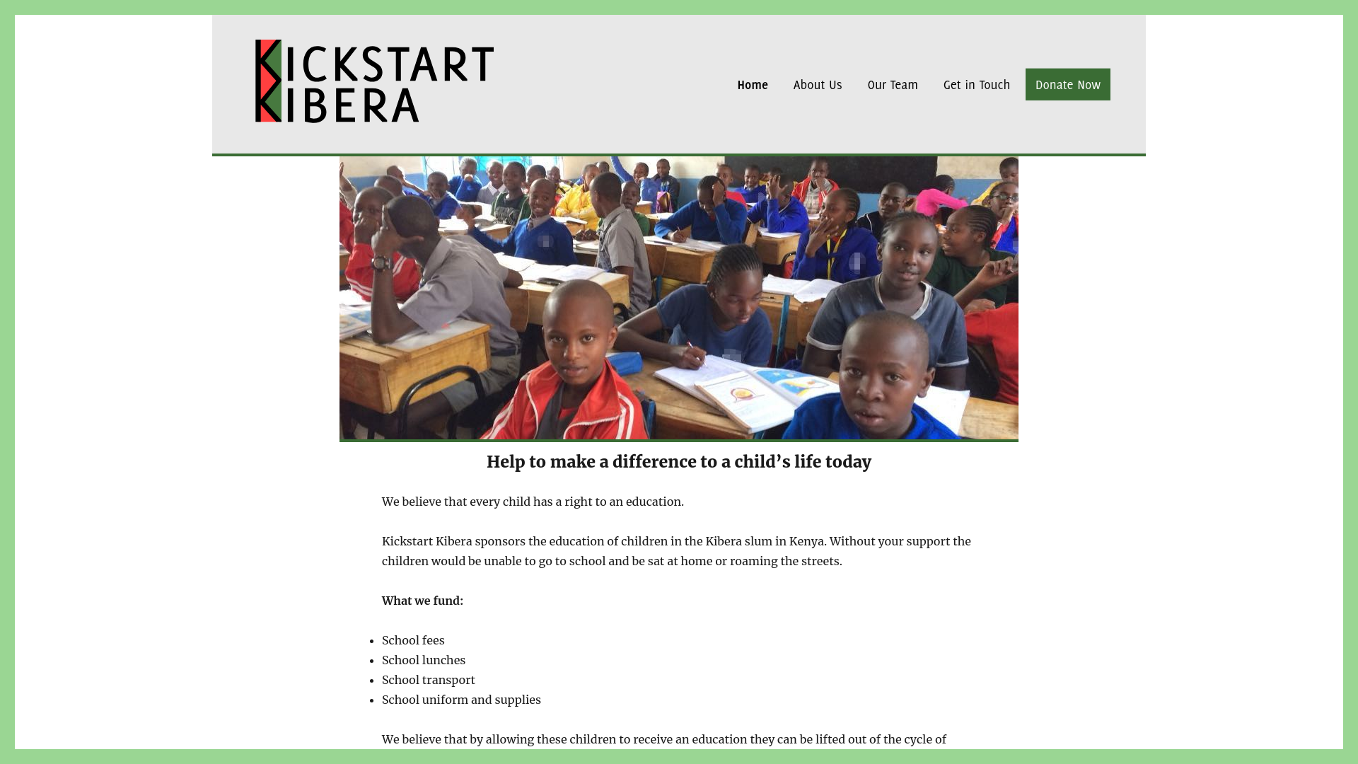 Website screenshot