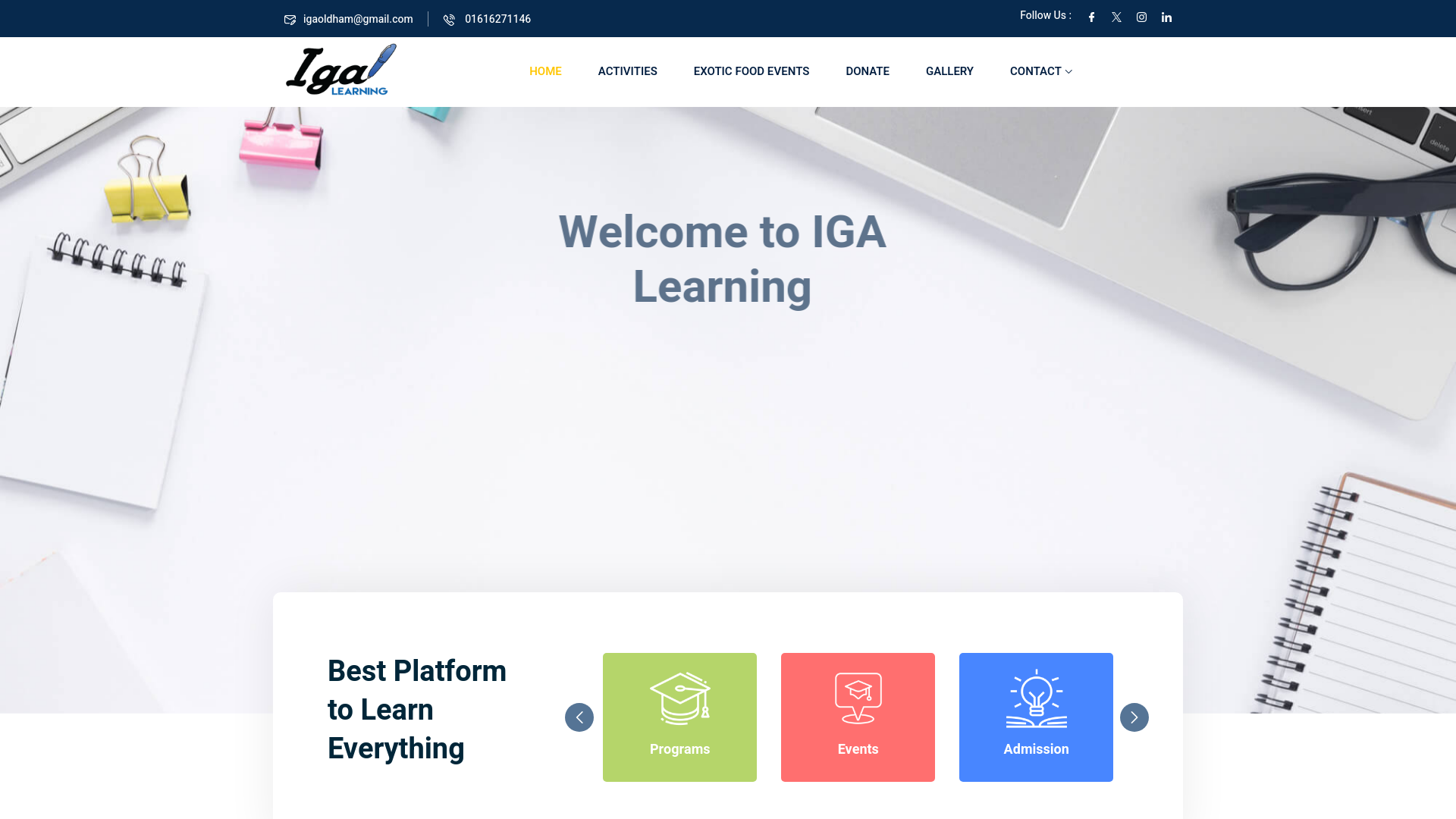 Website screenshot