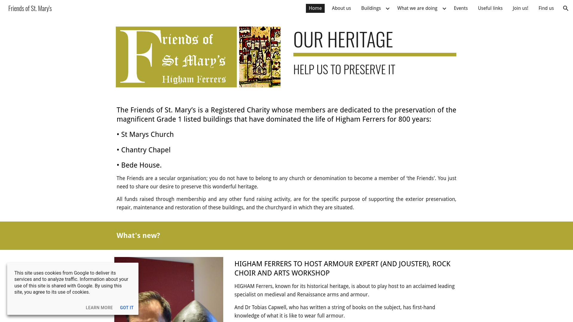 Website screenshot