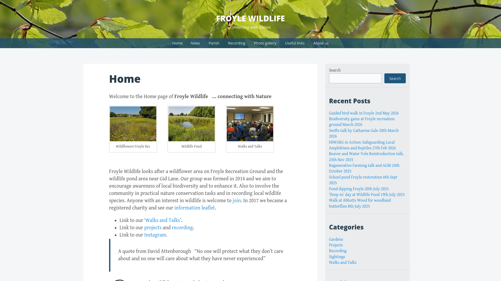 Website screenshot