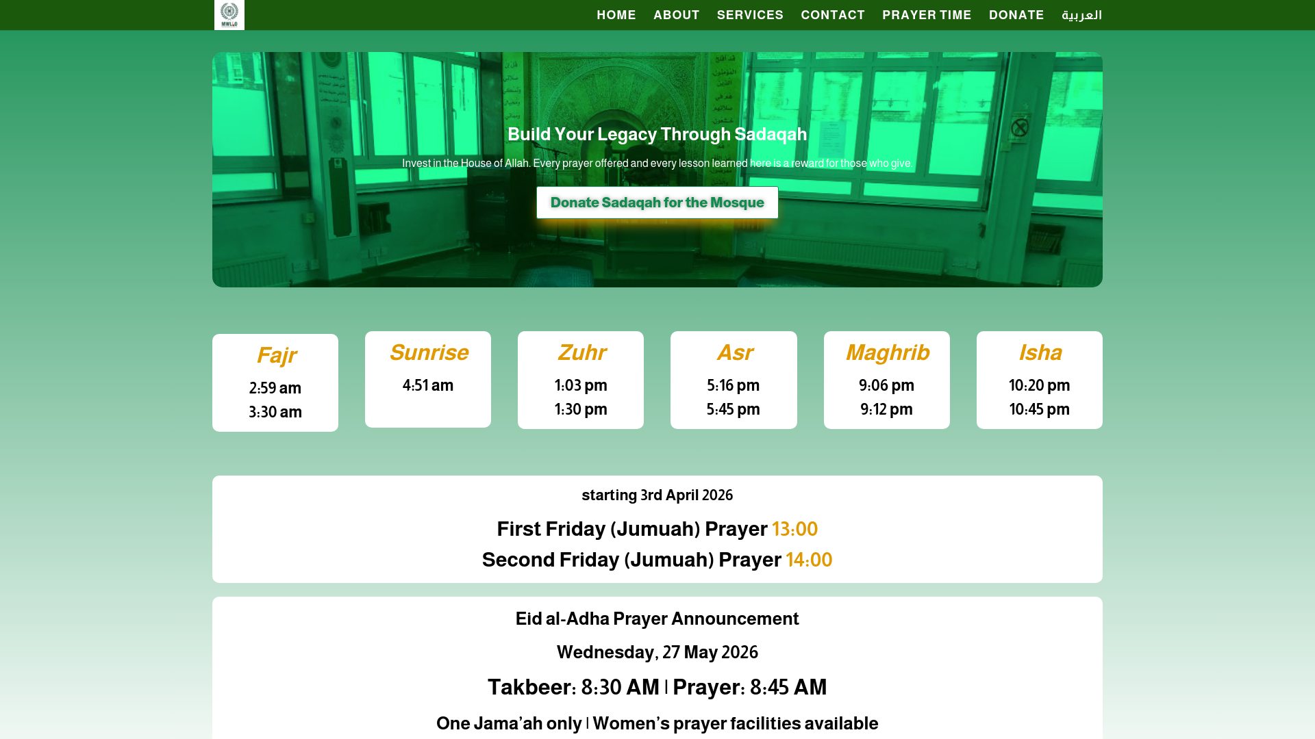 Website screenshot