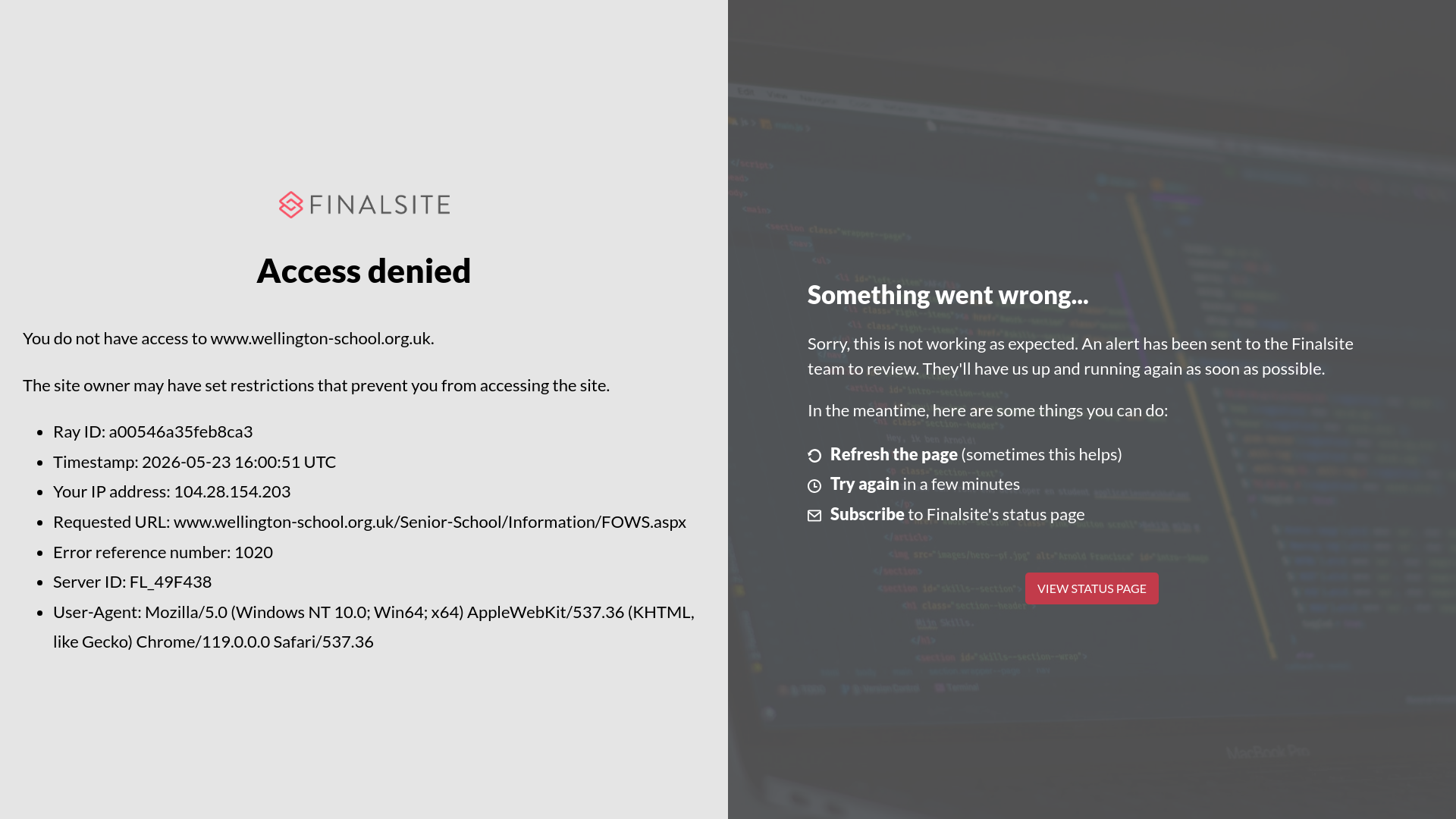 Website screenshot