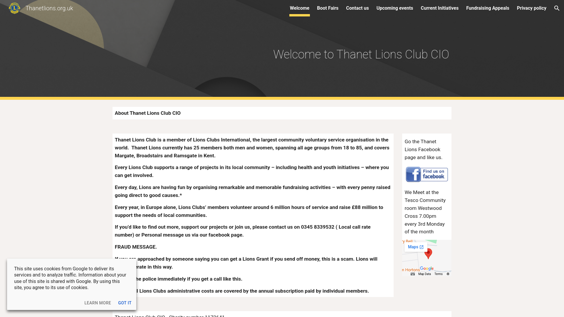 Website screenshot