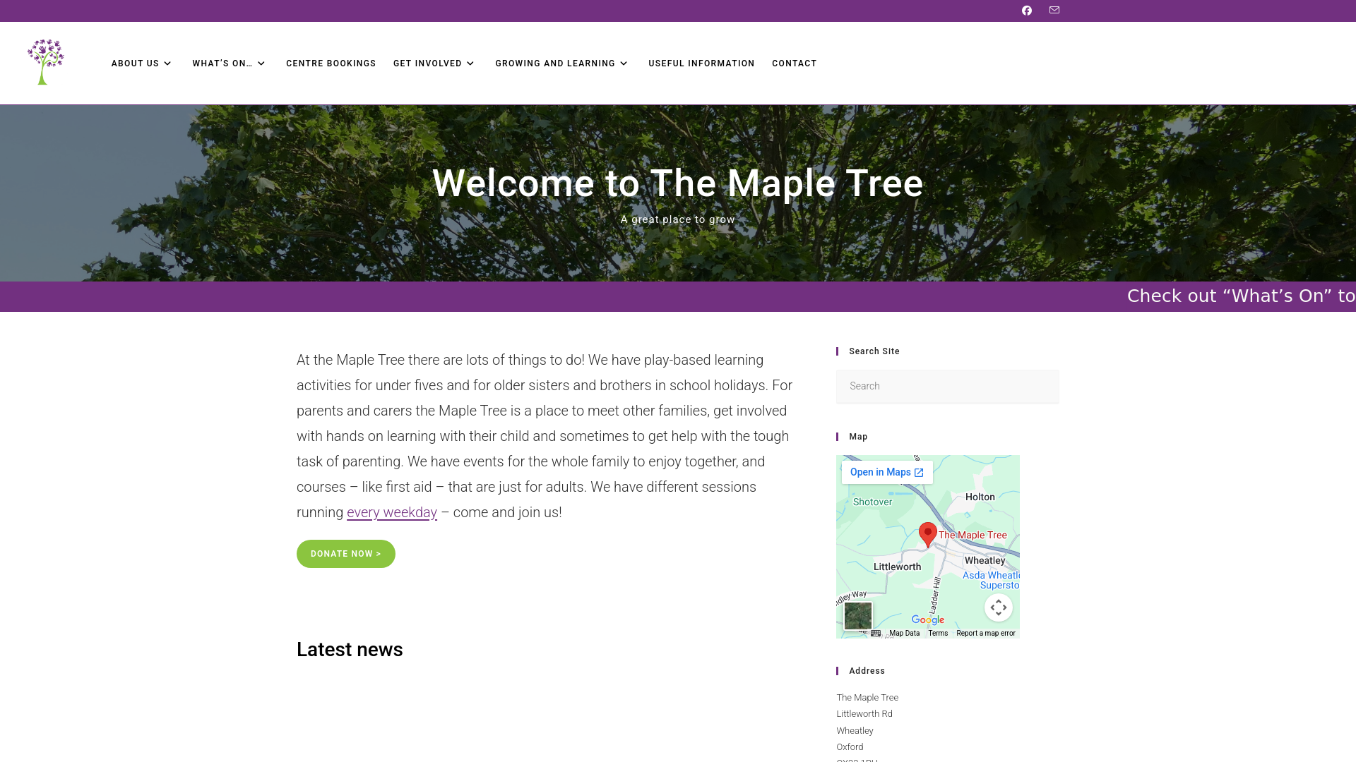Website screenshot