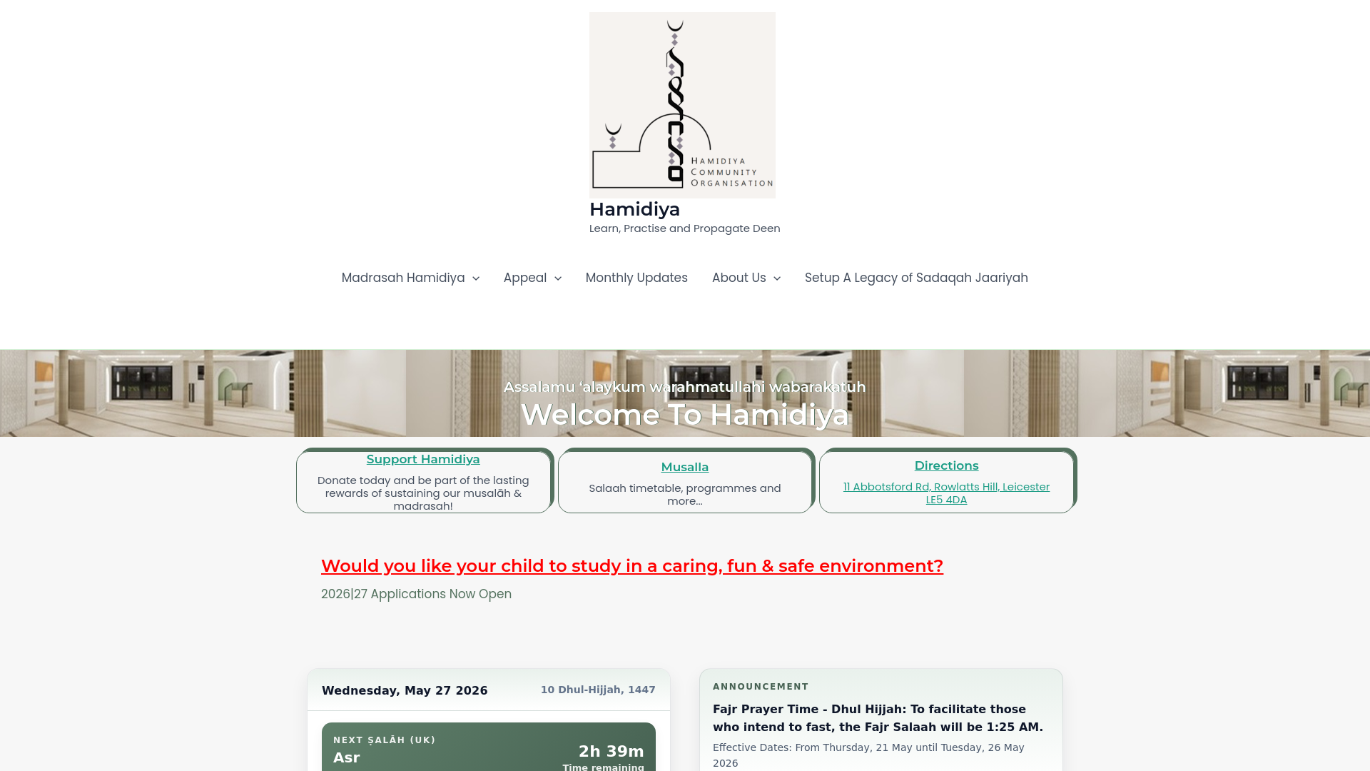 Website screenshot
