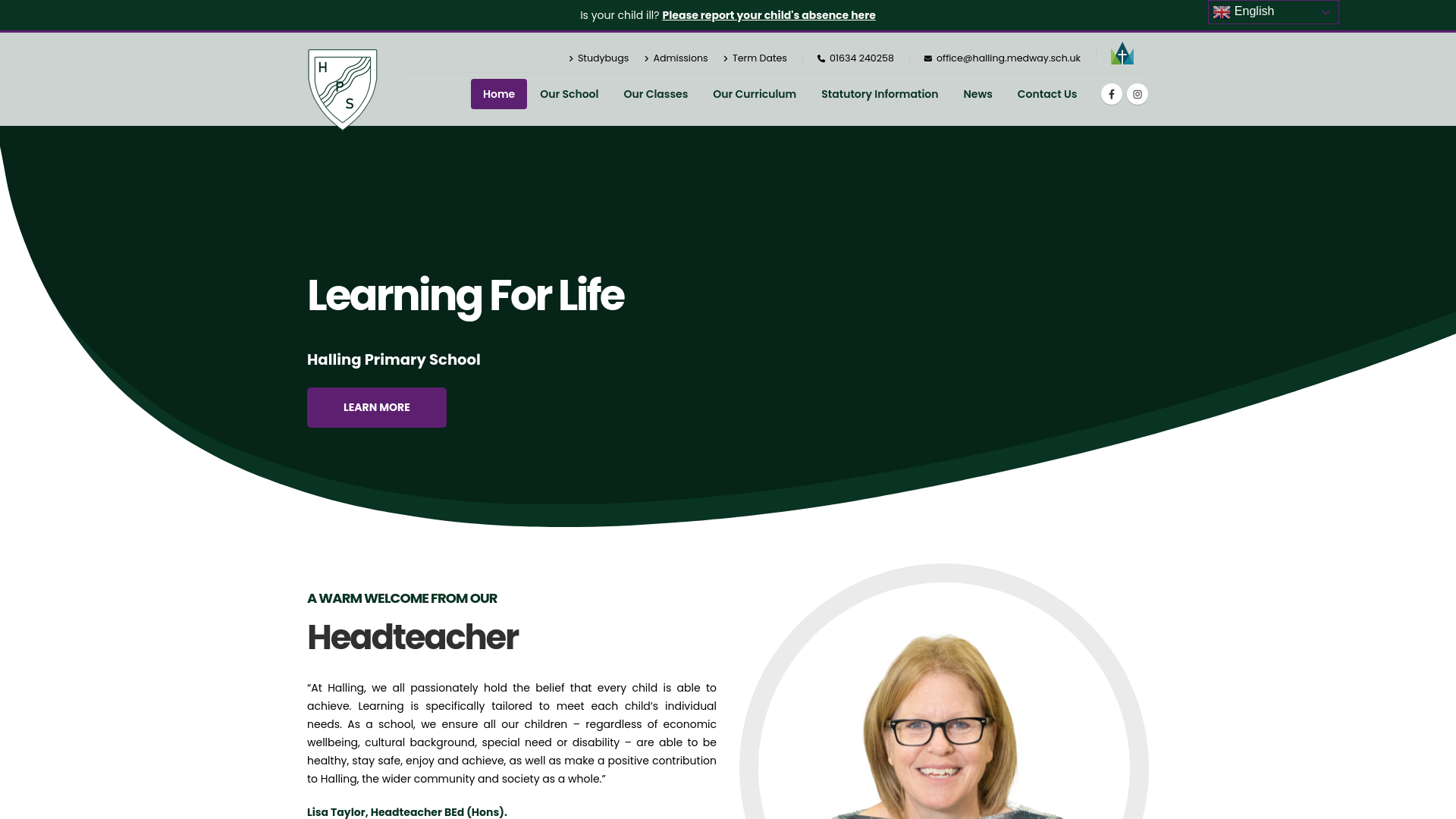 Website screenshot