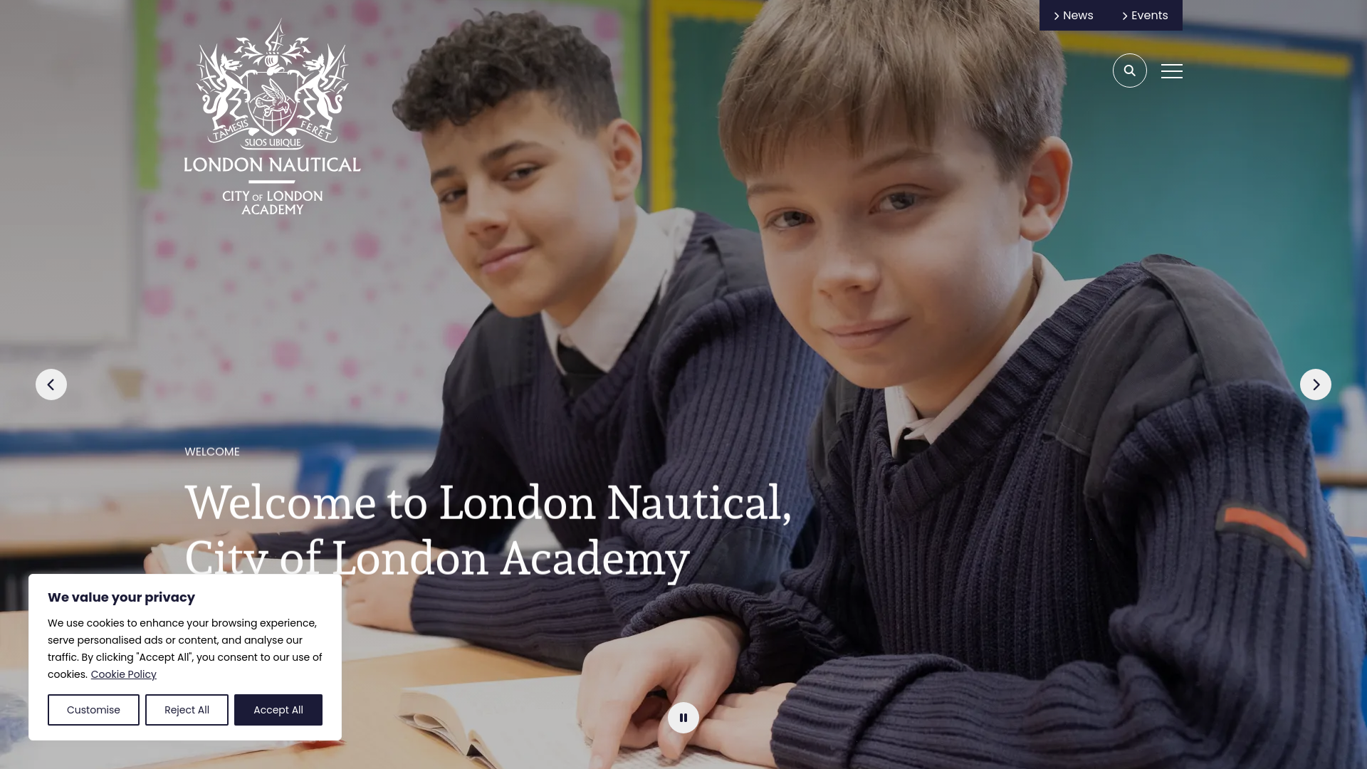 Website screenshot