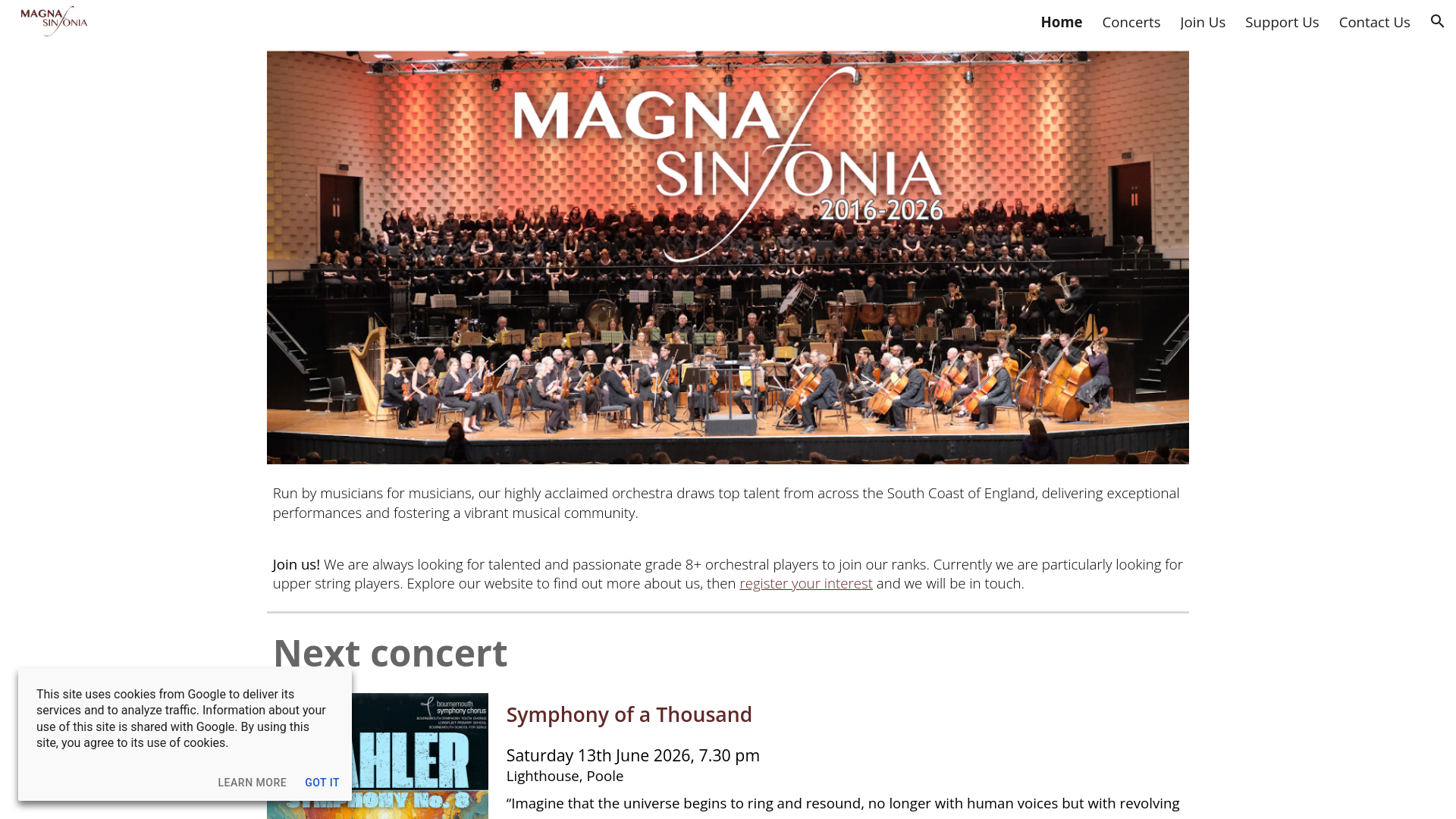 Website screenshot