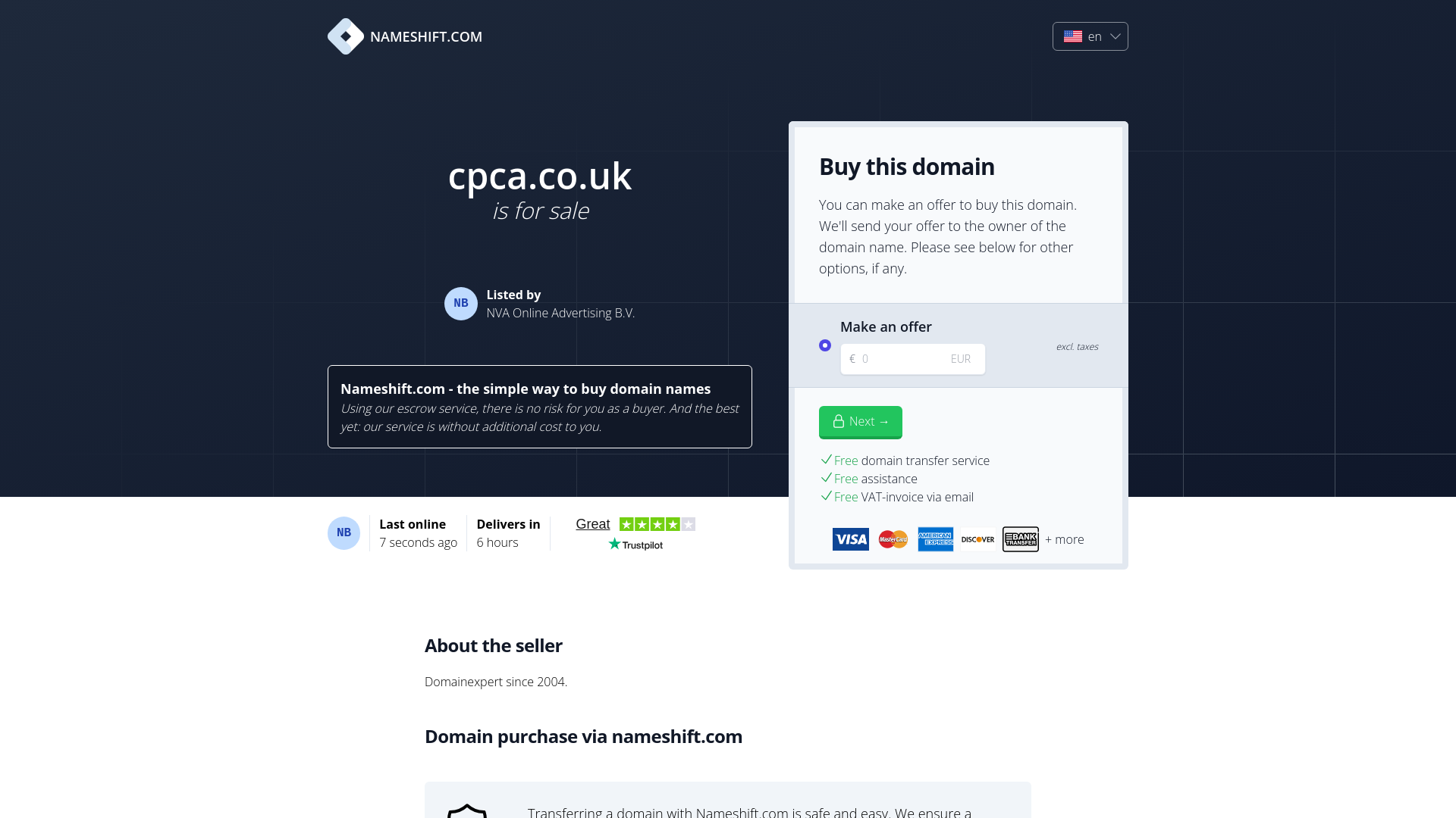 Website screenshot