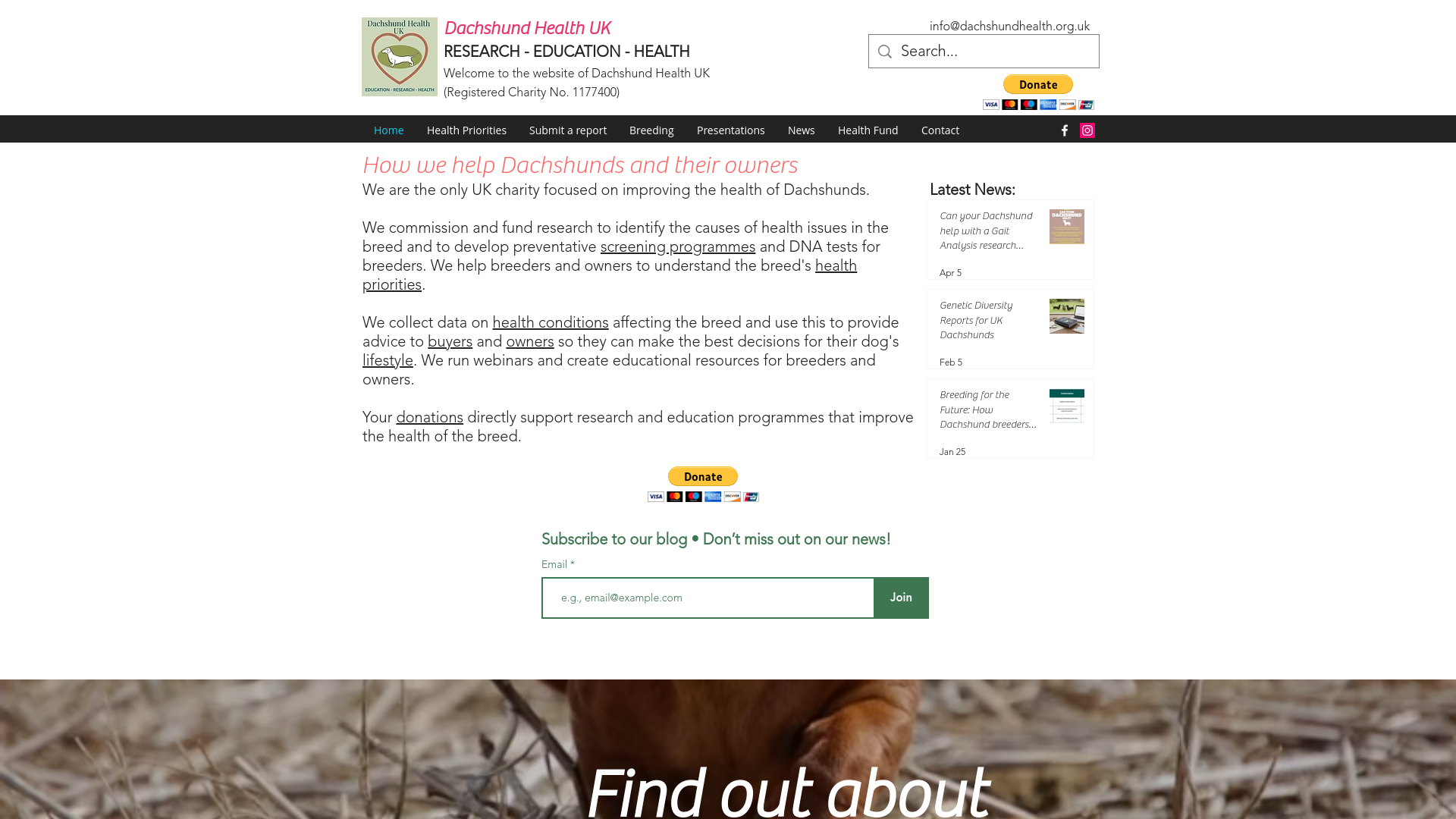 Website screenshot