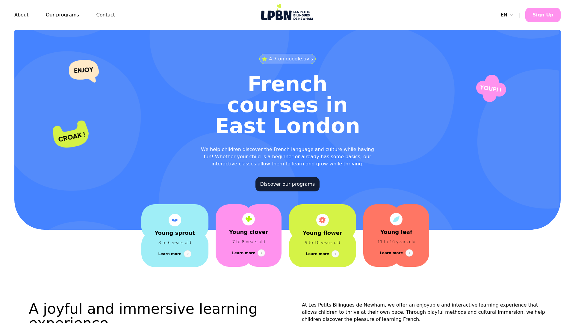 Website screenshot