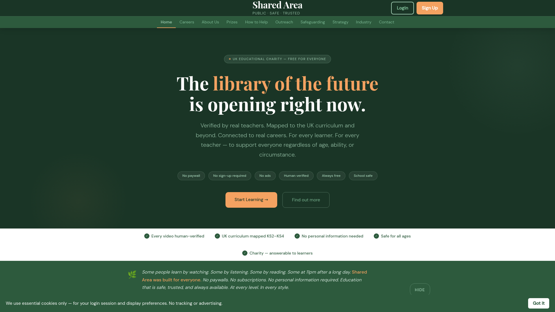 Website screenshot