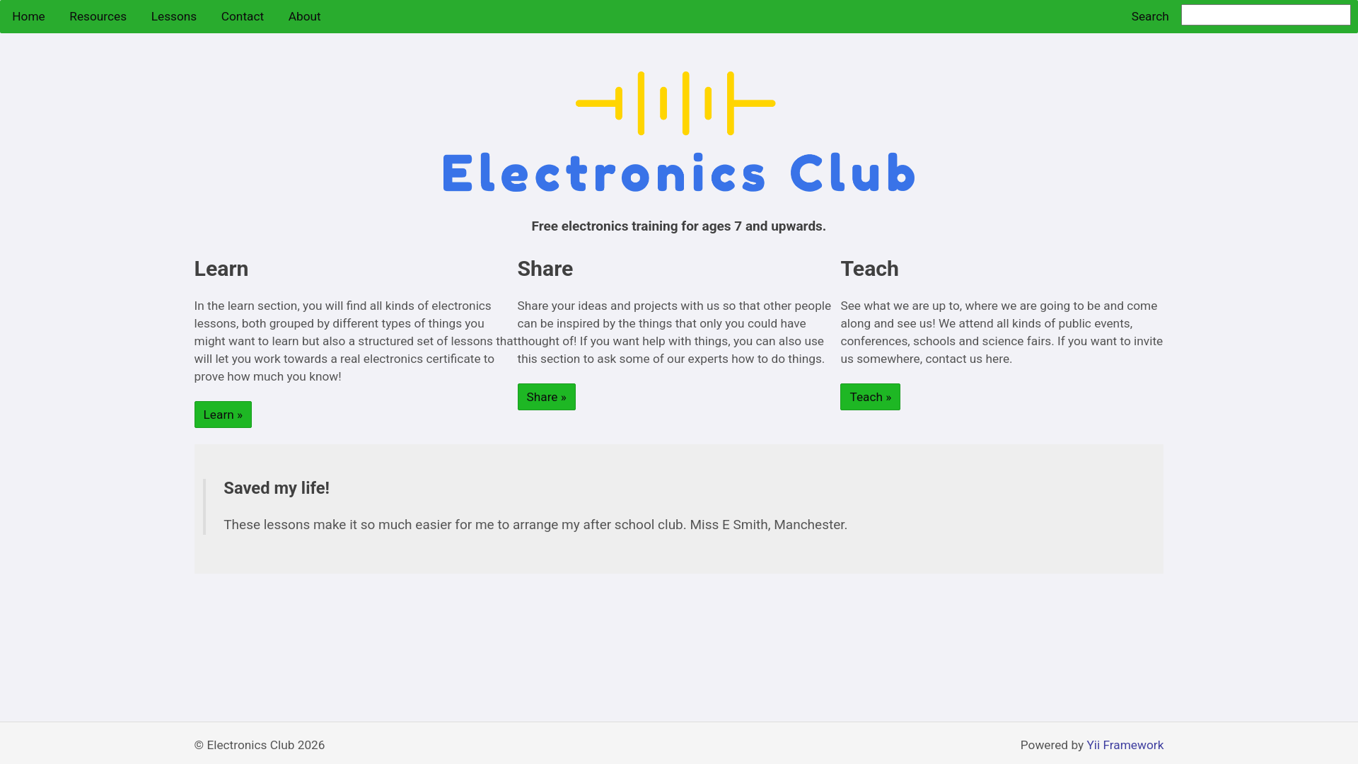 Website screenshot