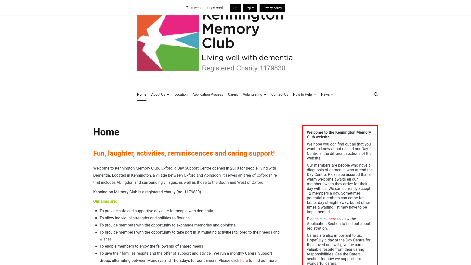 Website screenshot