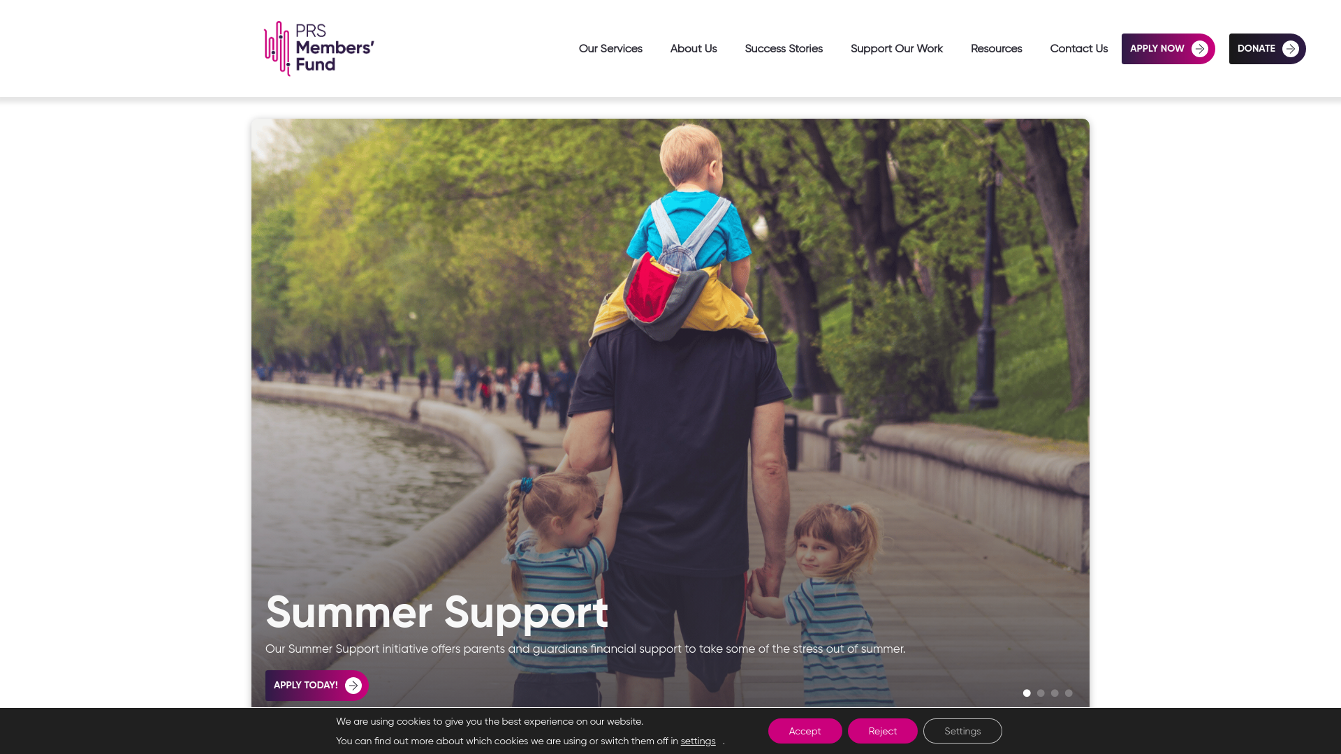 Website screenshot
