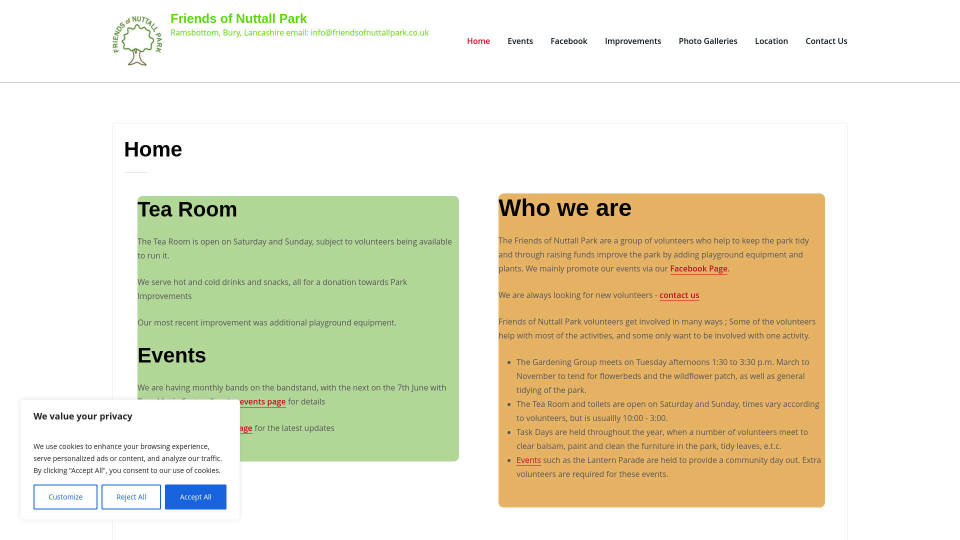 Website screenshot