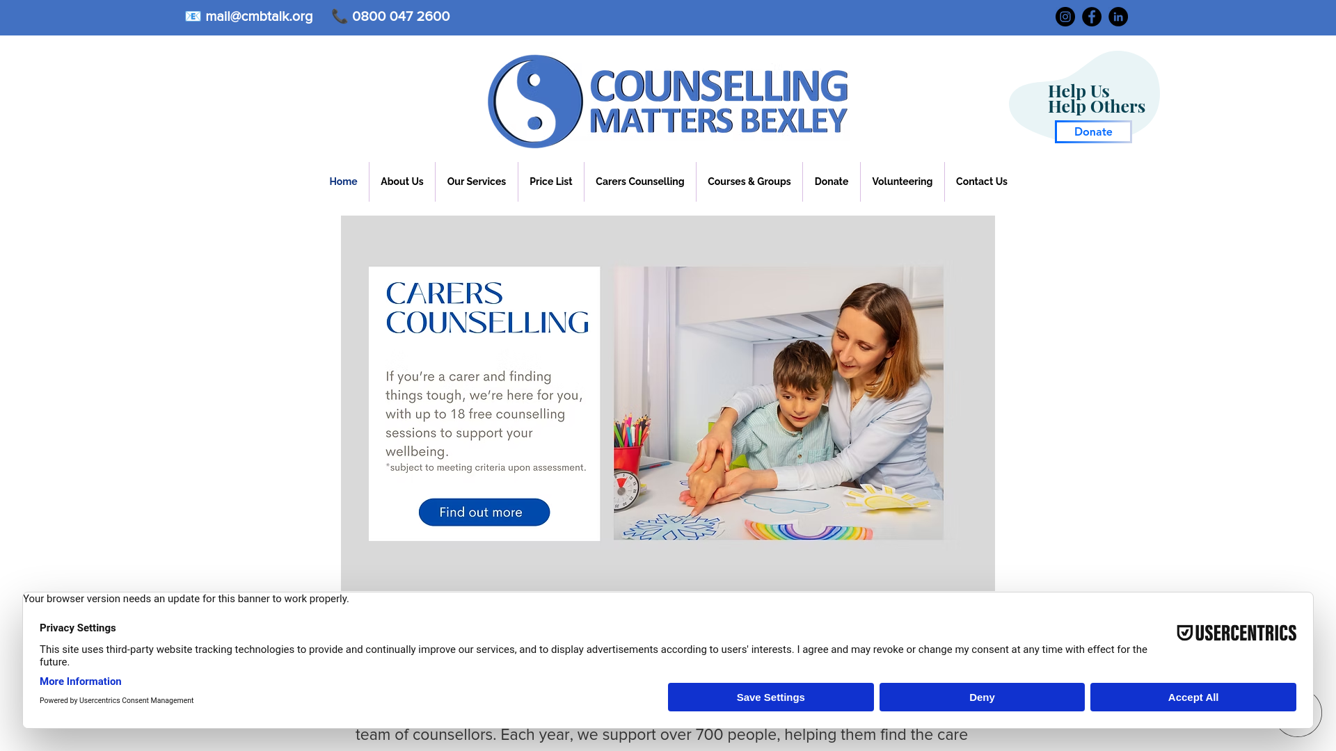 Website screenshot