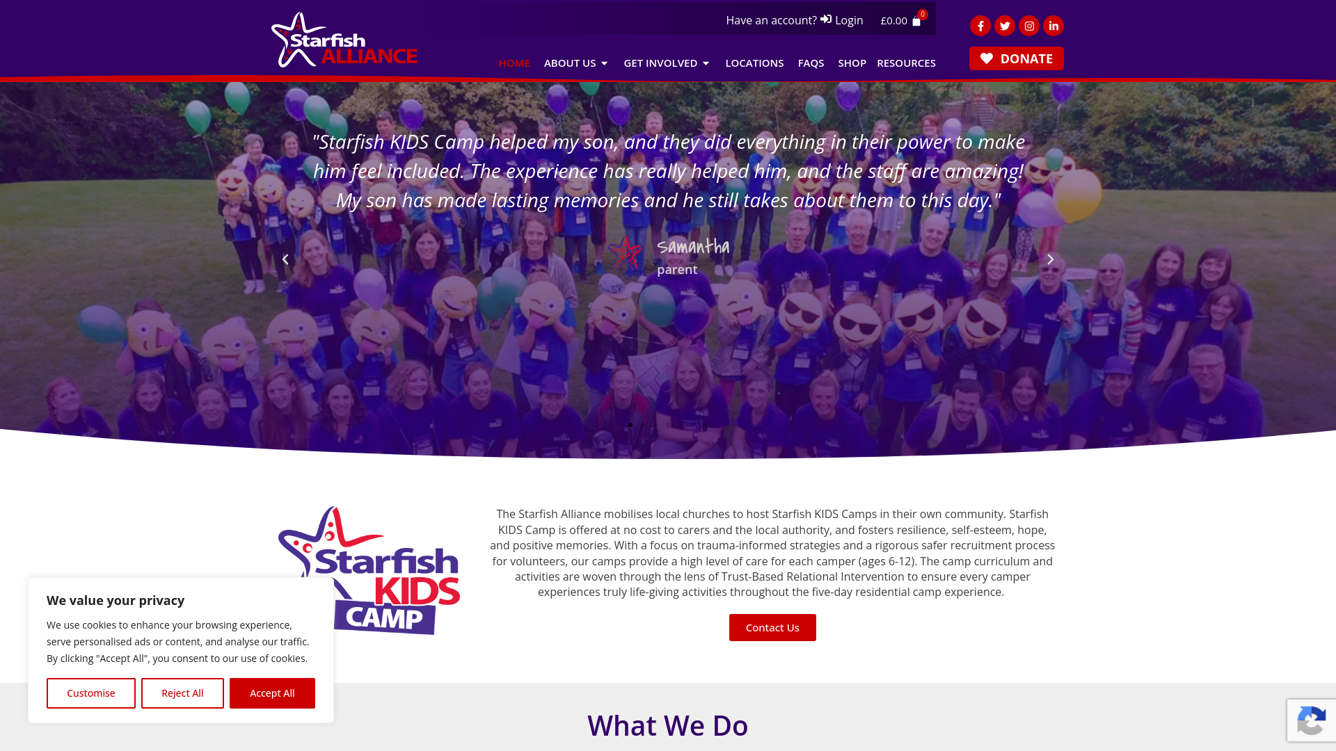 Website screenshot