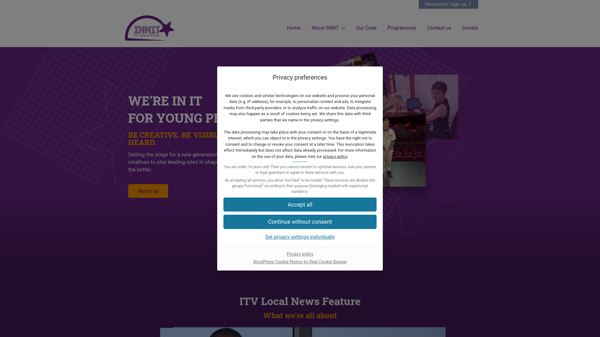 Website screenshot