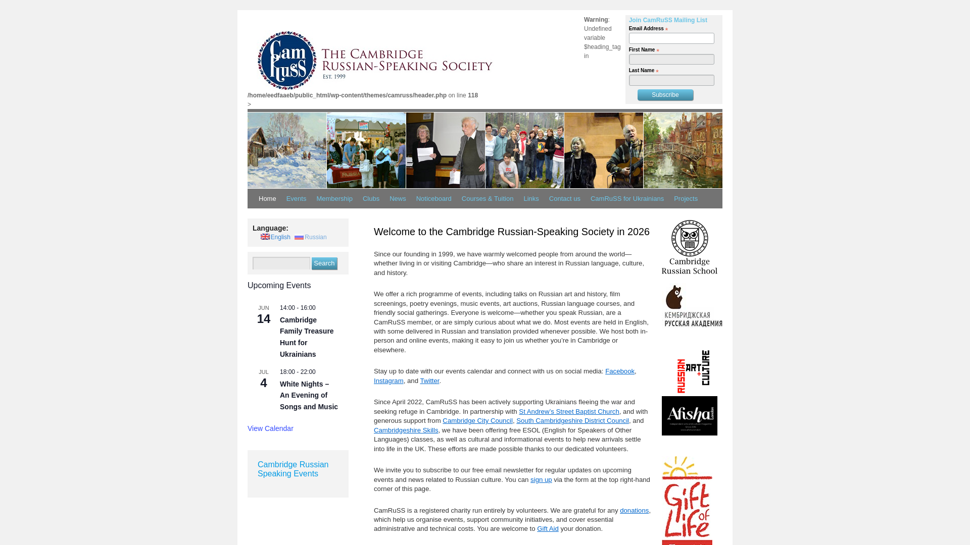 Website screenshot