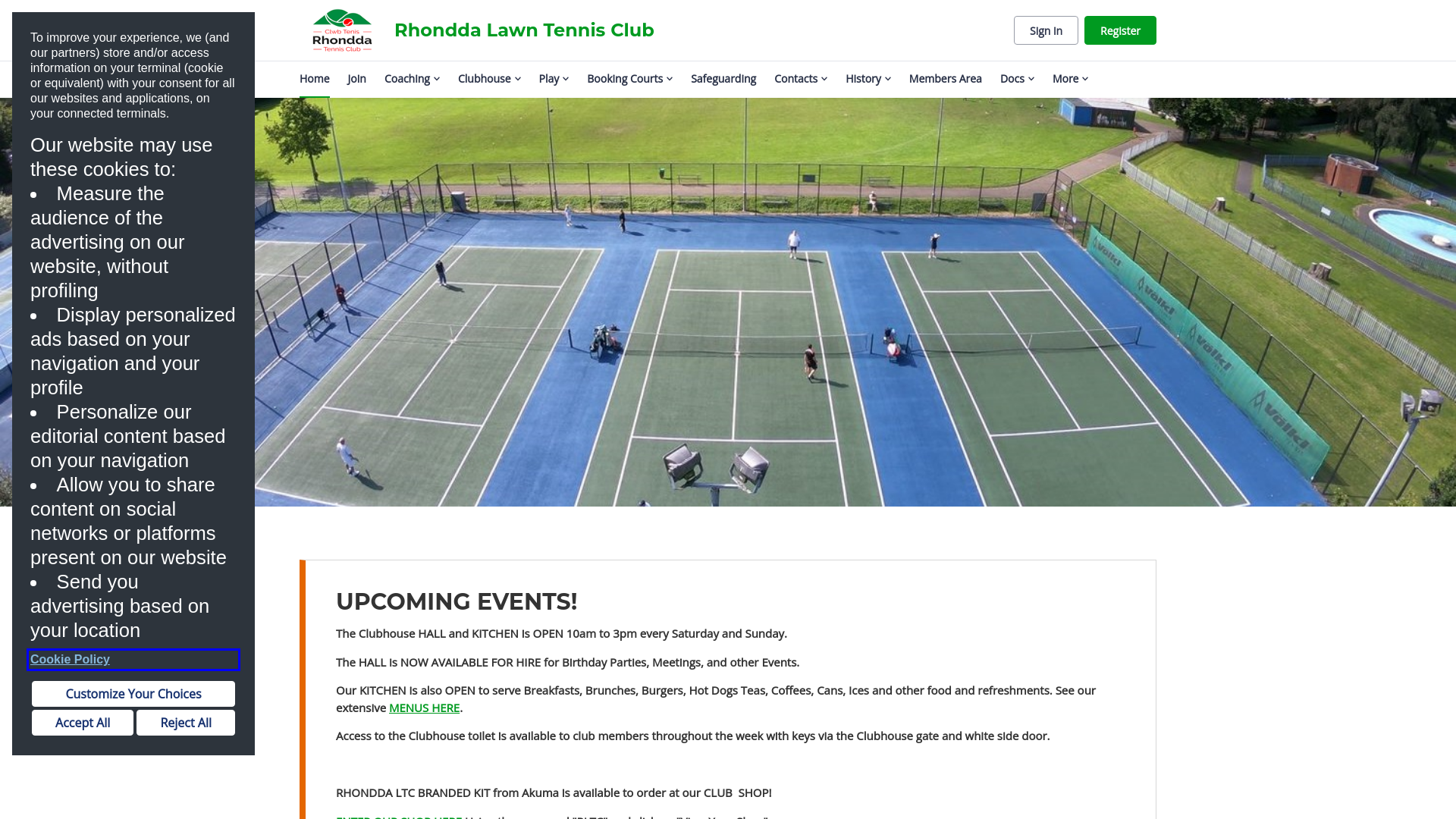 Website screenshot