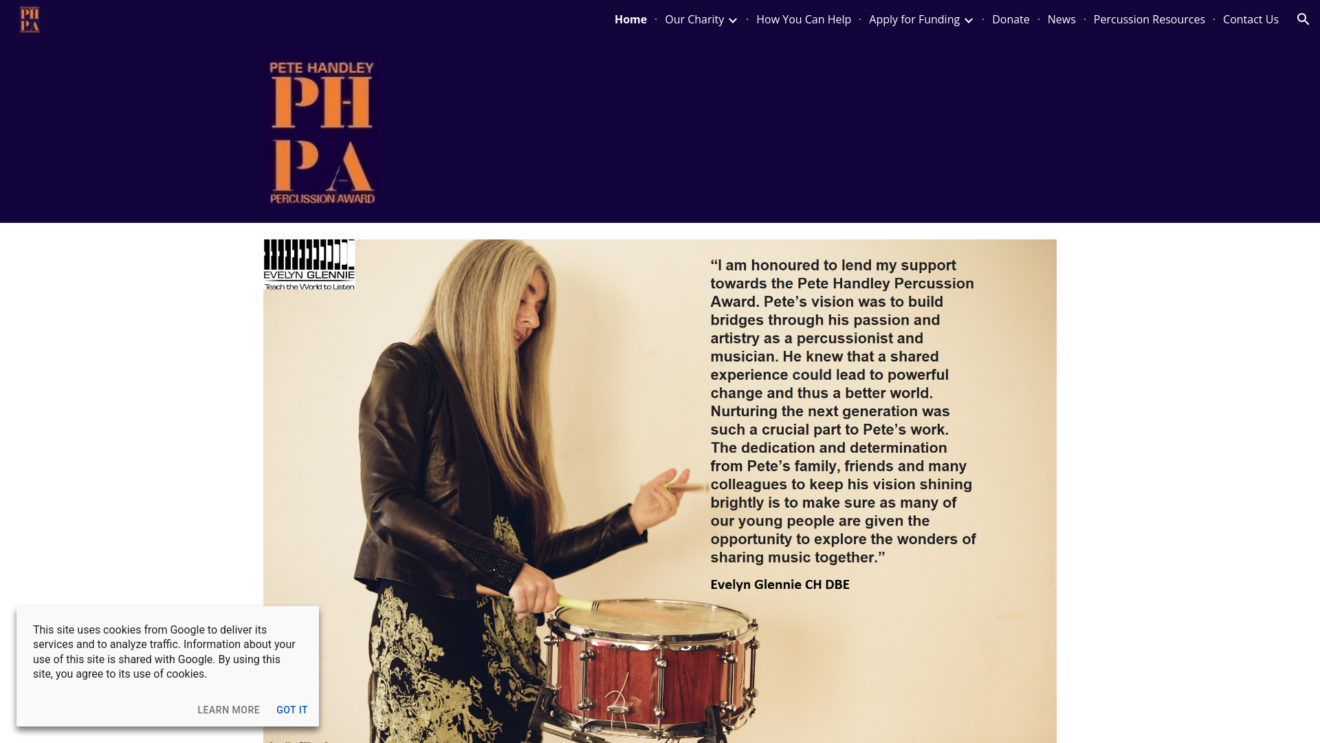 Website screenshot