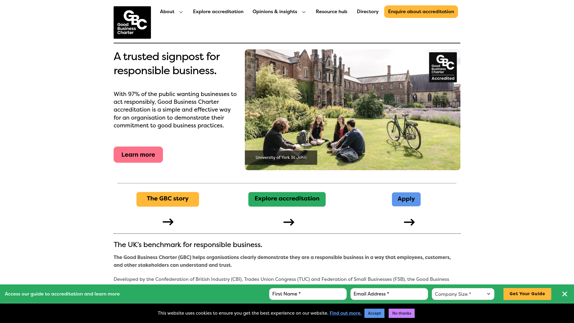 Website screenshot