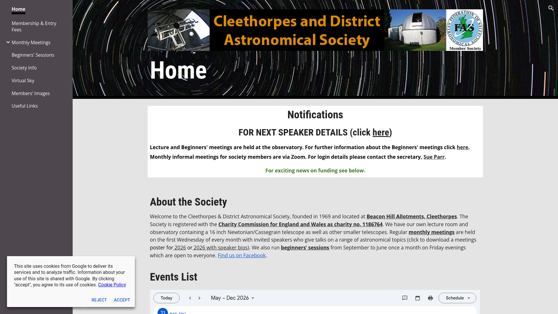 Website screenshot